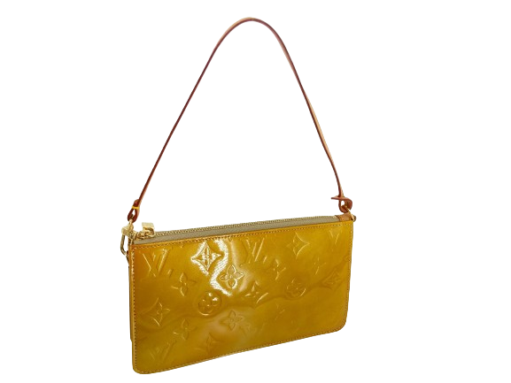 Louis Vuitton Pochette Lexington Yellow Vernis Monogram Leather