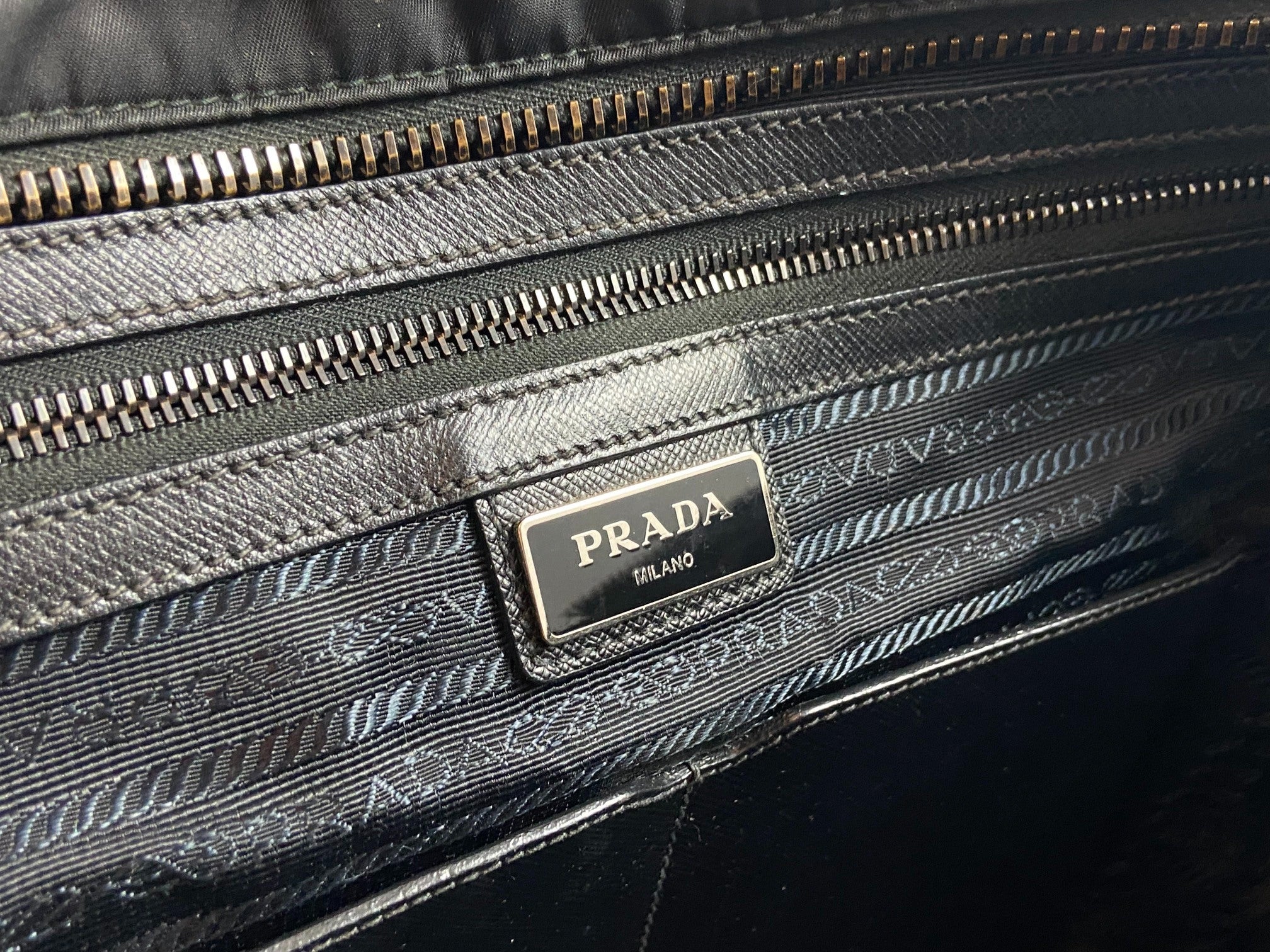 Prada Tessuto Nylon Business / Shoulder Bag Black