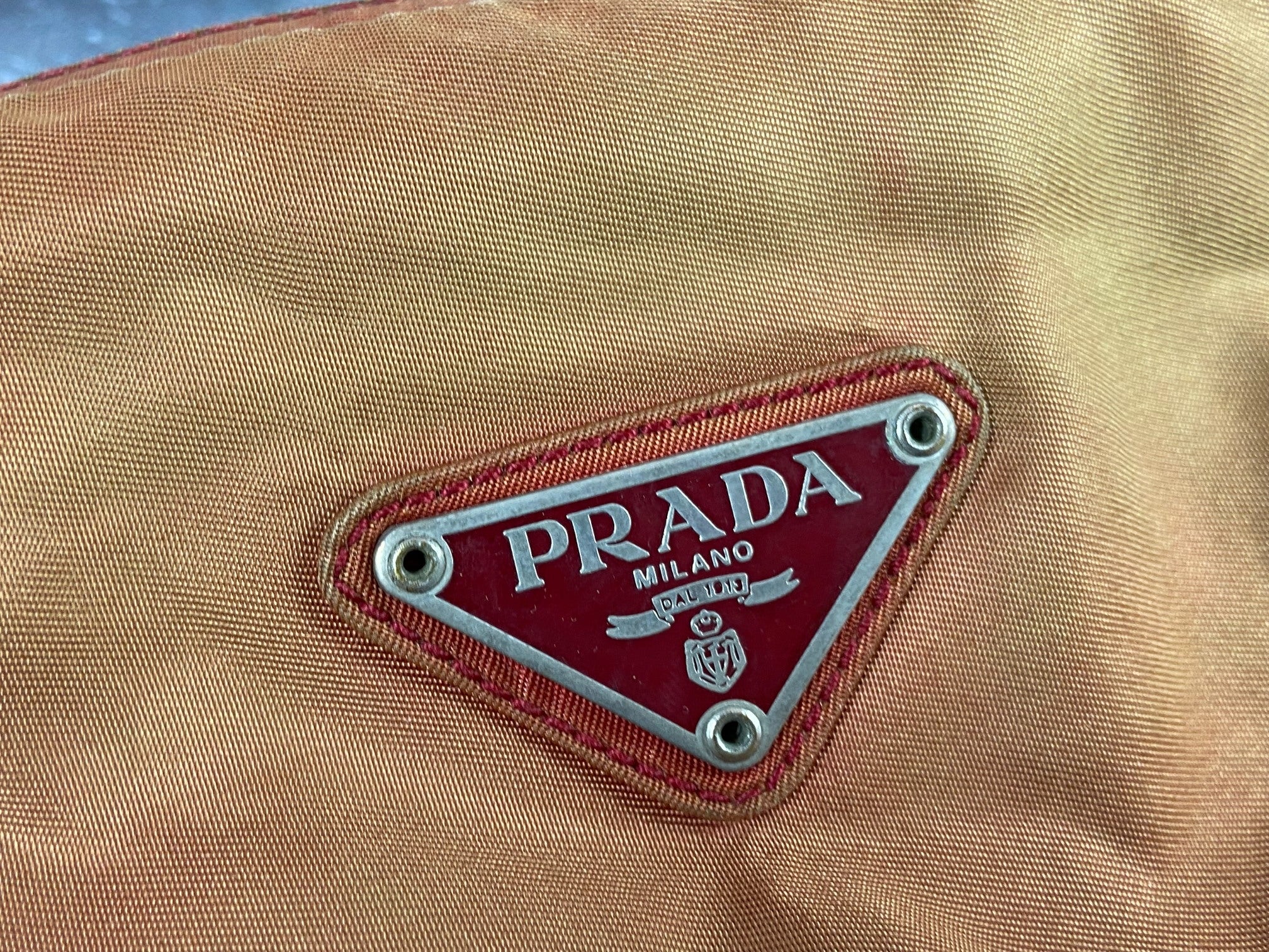 Prada Nylon Shoulder / Messenger Bag Red