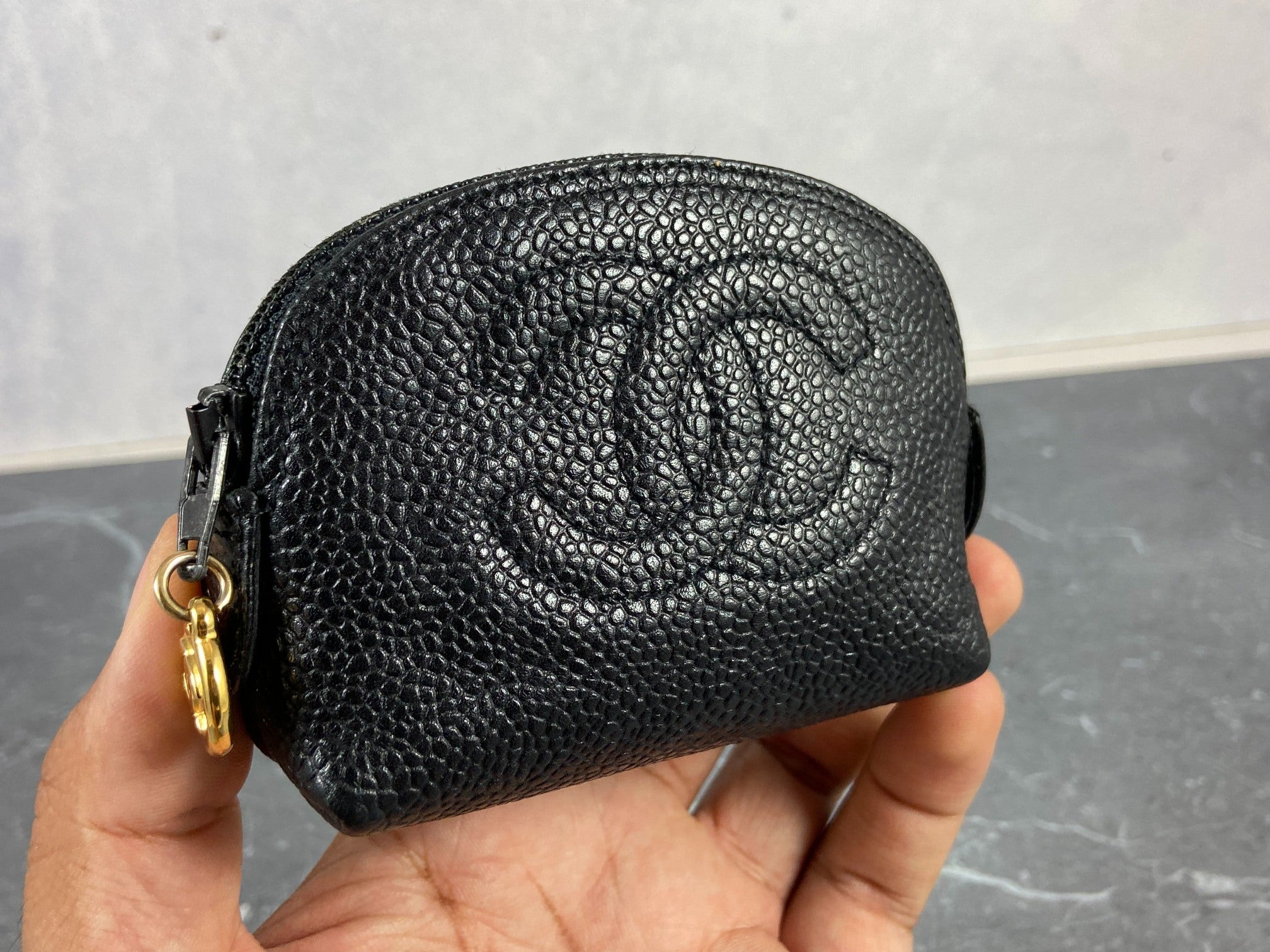 Chanel CC Pouch Black Caviar Leather