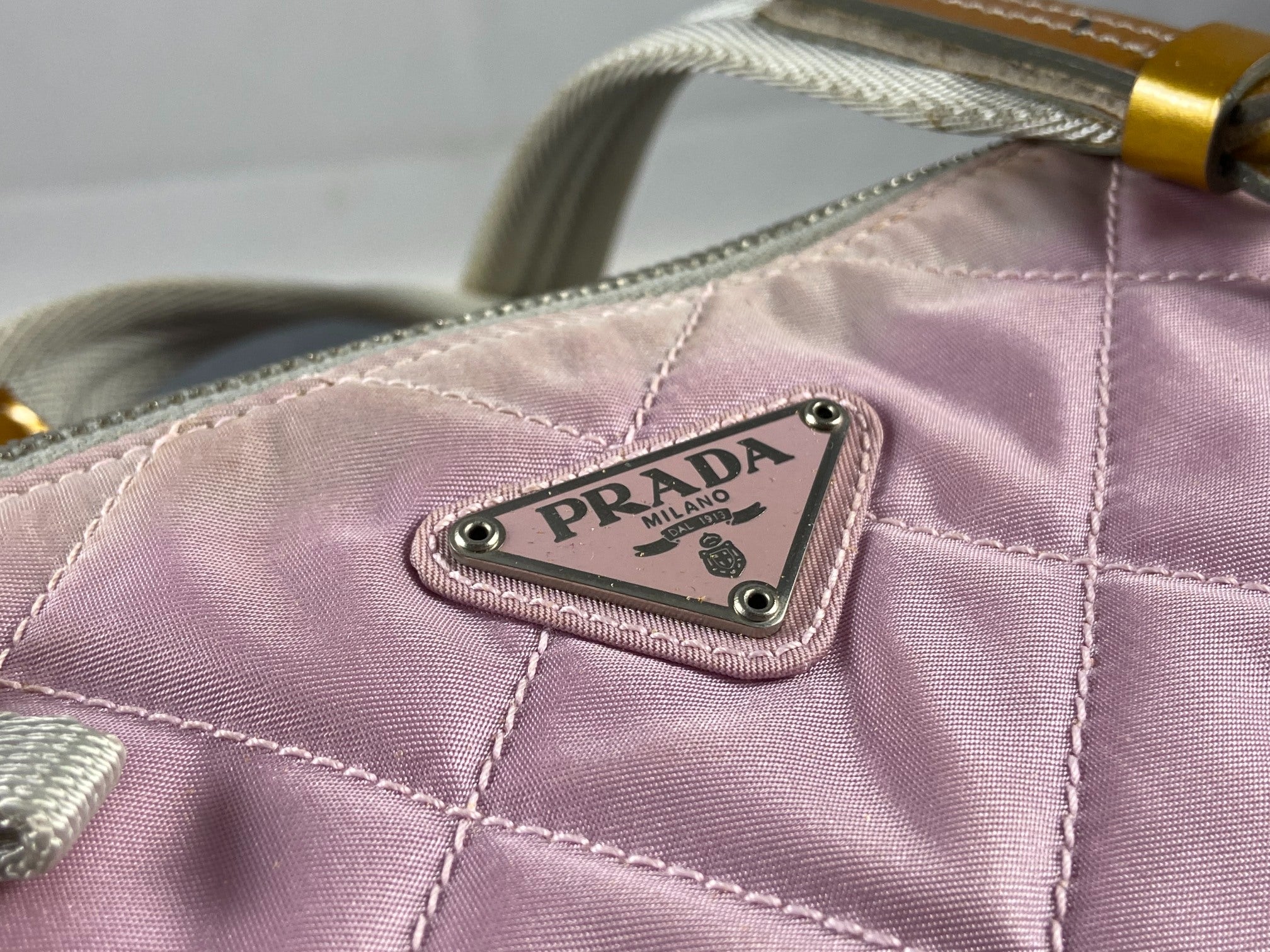 Prada Quilted Tessuto Nylon Hand / Tote Bag Pink