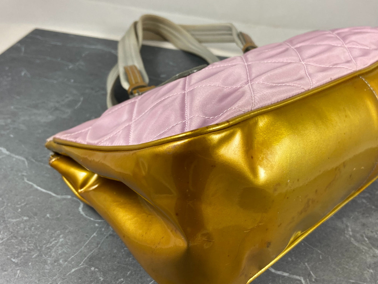 Prada Quilted Tessuto Nylon Hand / Tote Bag Pink