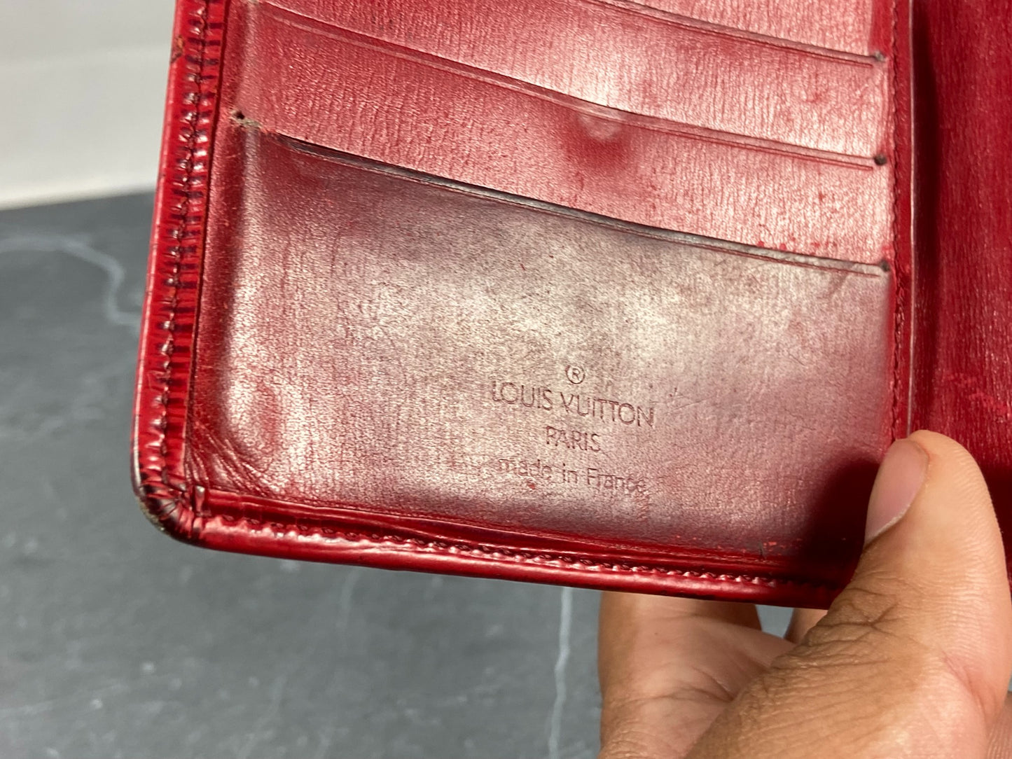 Louis Vuitton Marco Wallet Red Epi Leather