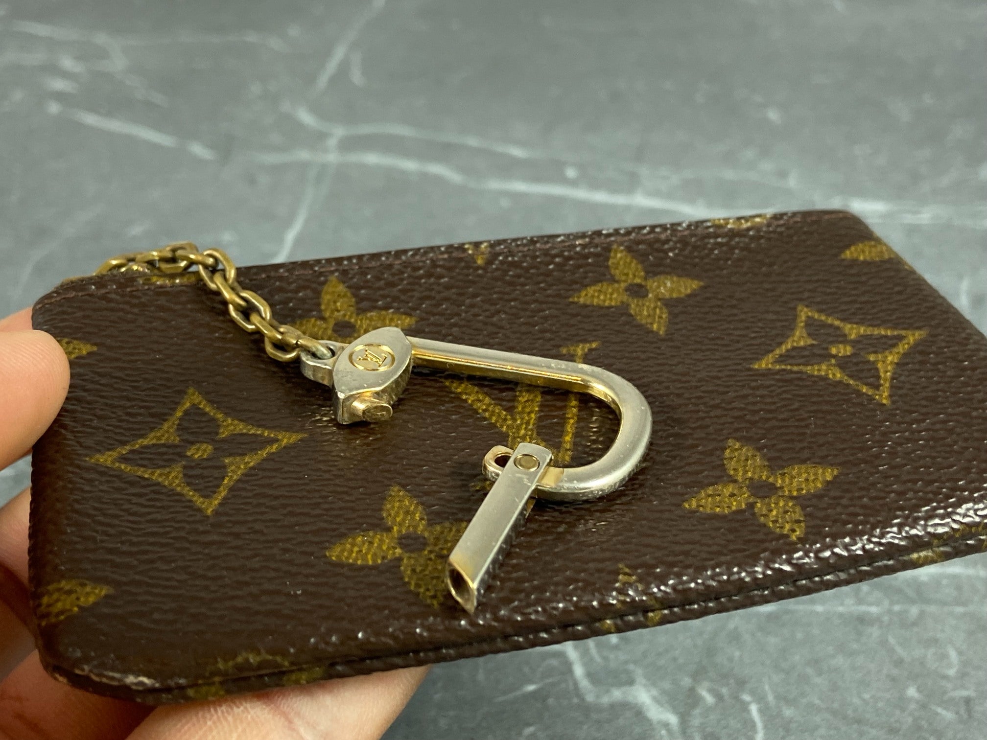 Louis Vuitton Pochette Cles Key Pouch Monogram Canvas