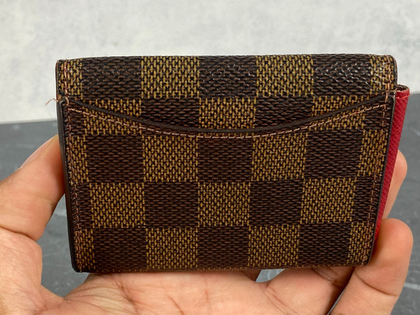 Louis Vuitton Small Wallet / Card Case Damier Ebene Canvas