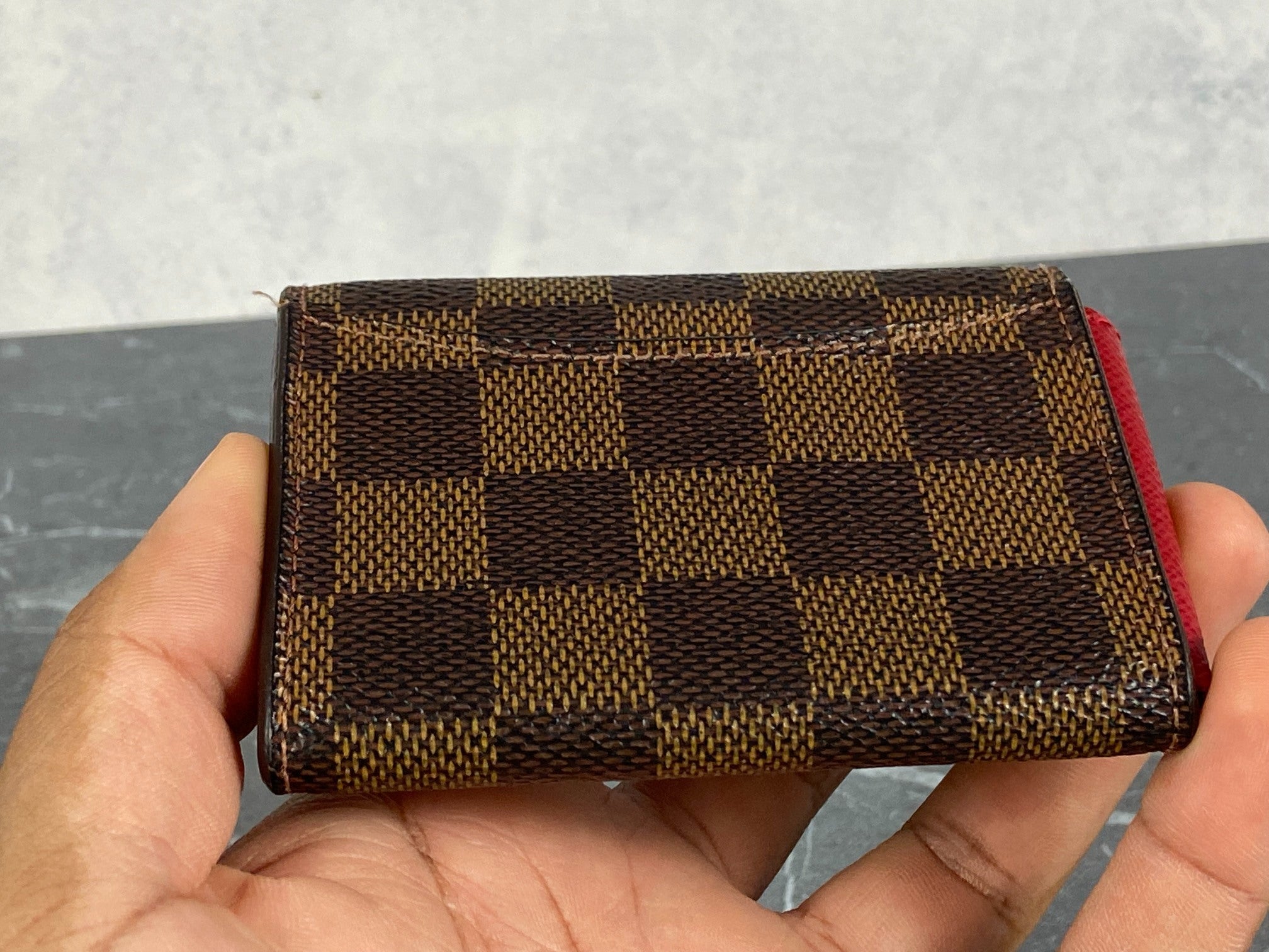 Louis Vuitton Small Wallet / Card Case Damier Ebene Canvas