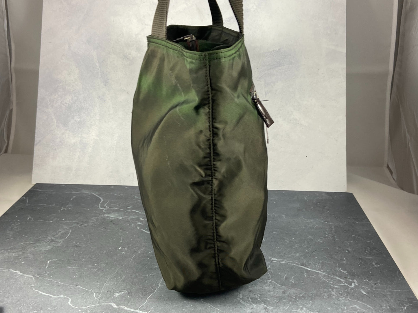 Prada Tessuto Nylon Hand / Tote Bag Dark Green