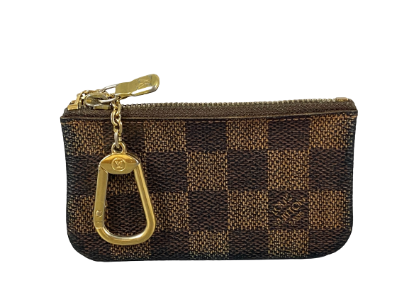 Louis Vuitton Pochette Cles Key Pouch Damier Ebene Canvas