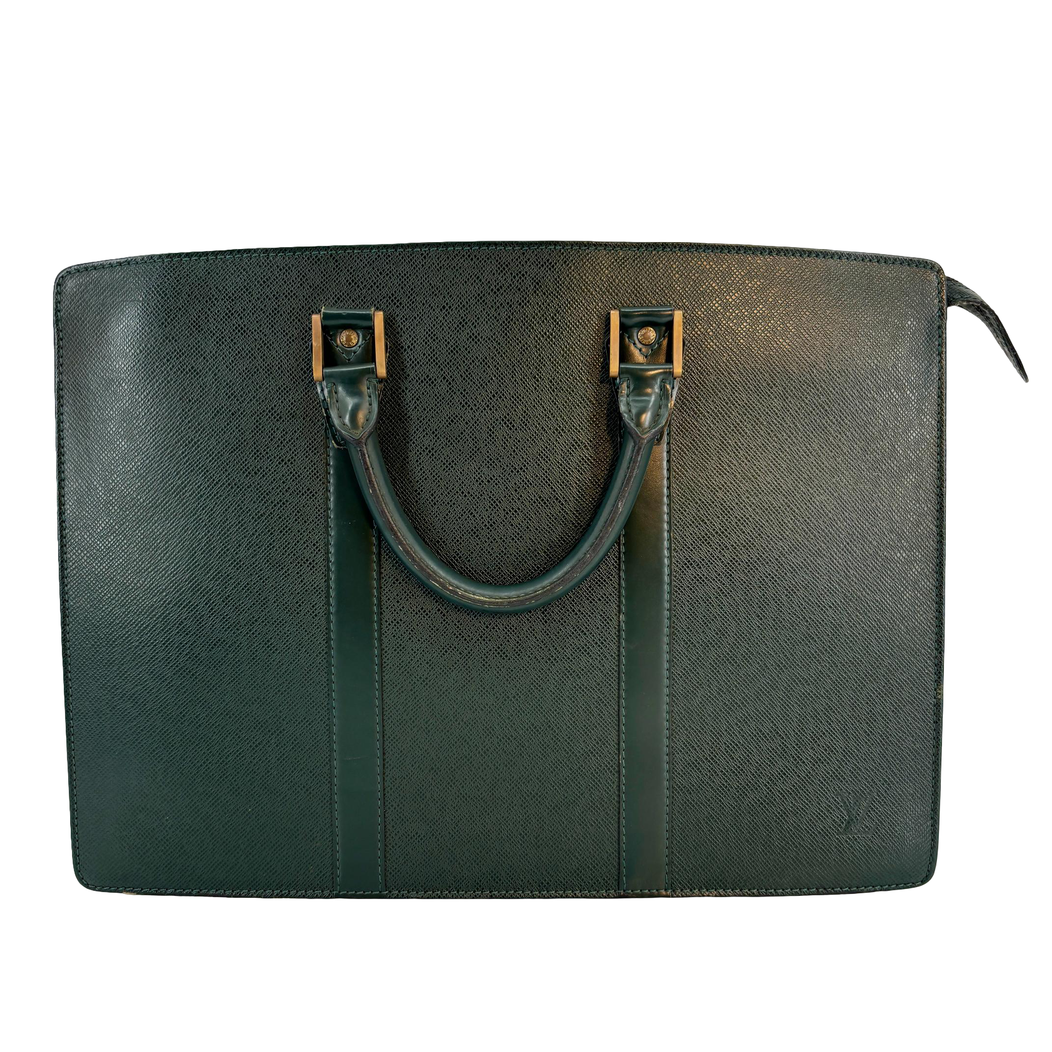 Louis Vuitton Porte Documents Rozan Epicea Green Taiga Leather