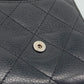 Chanel Timeless / Classic Matelasse Flap Compact Wallet Black Caviar Leather full set