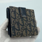 Christian Dior Compact Wallet Navy Trotter Monogram