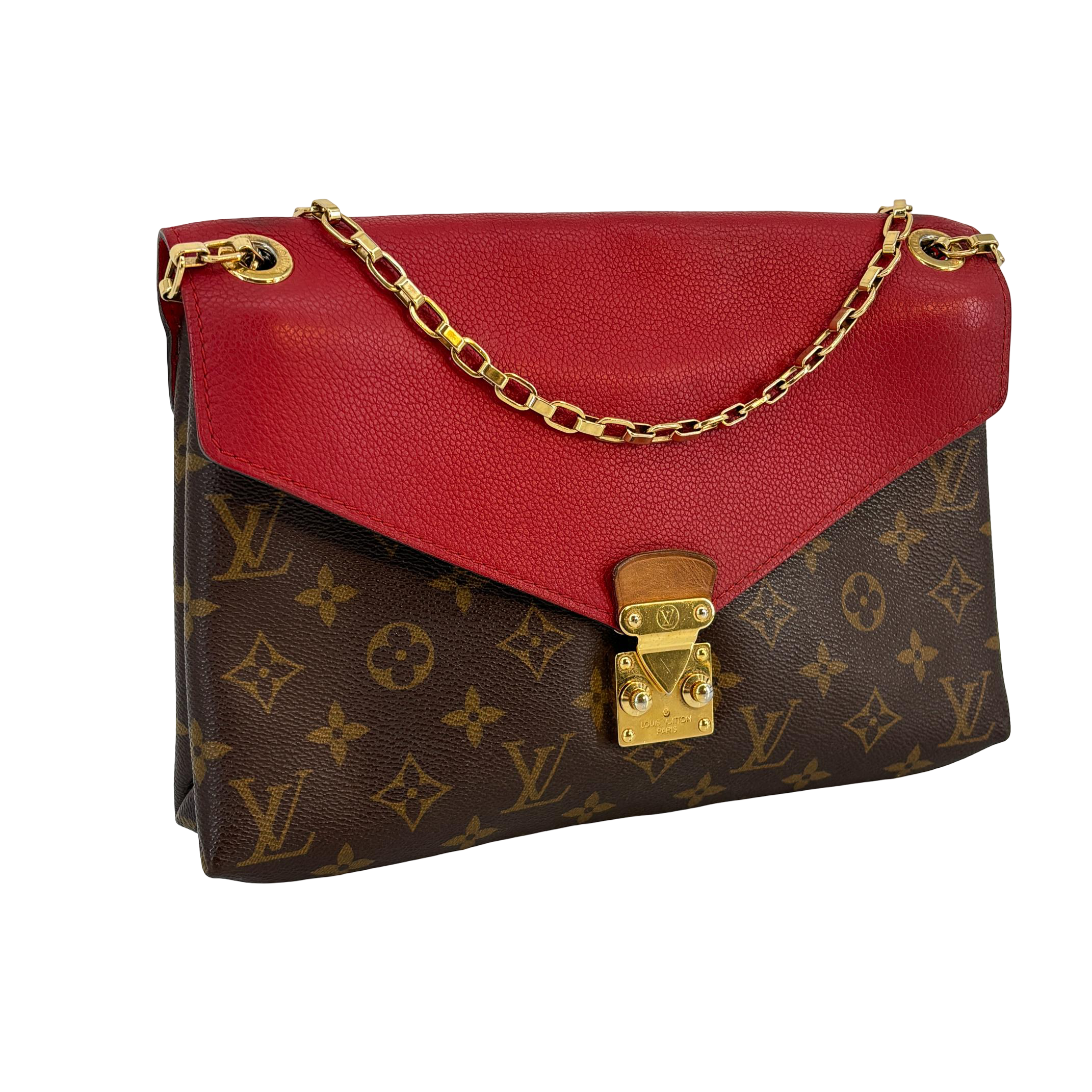 Louis Vuitton Pallas Chain Bag Monogram Canvas Red