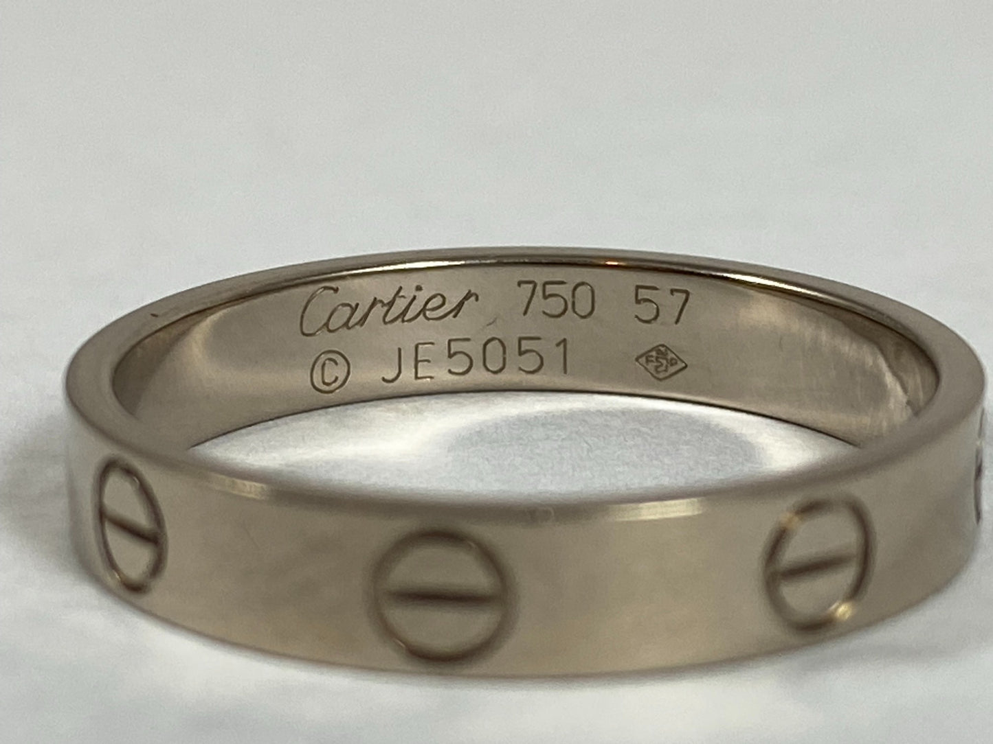 Cartier Love Ring White Gold Size 57