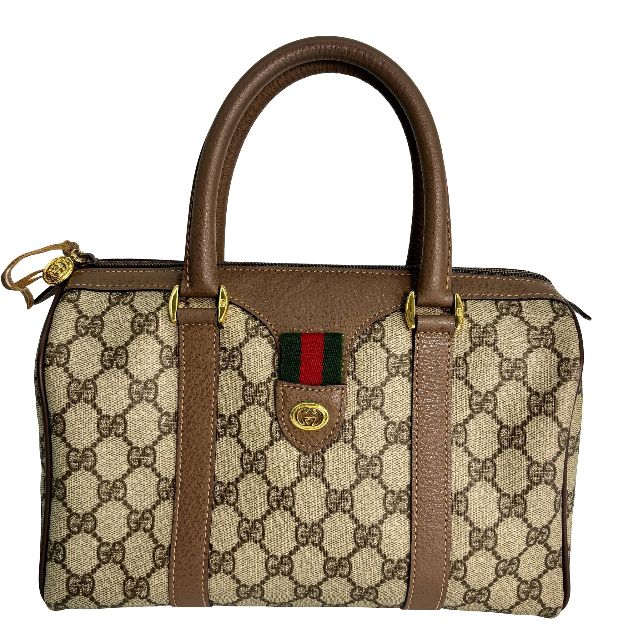 Gucci Sherry Web Handbag Beige GG Supreme Monogram