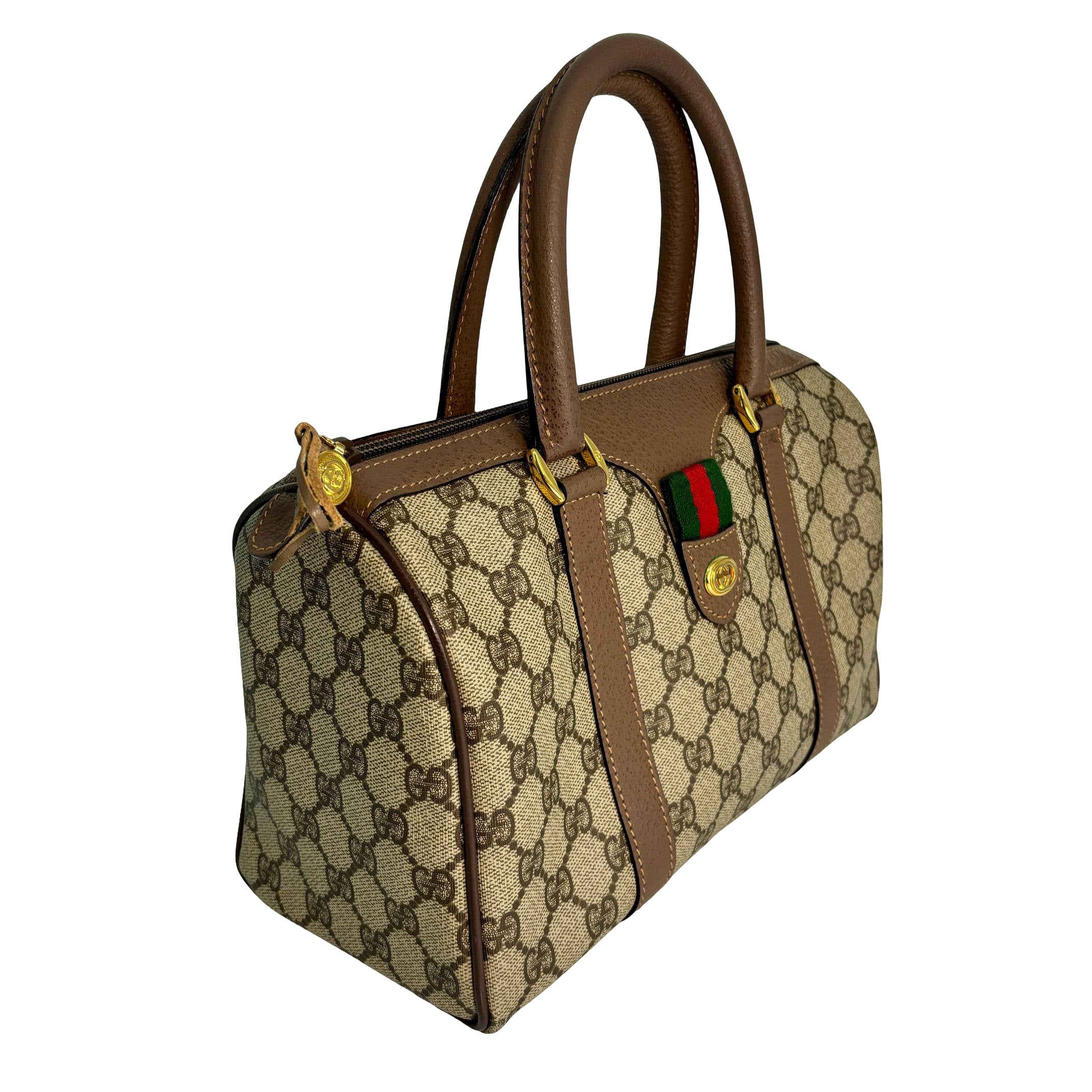 Gucci Sherry Web Handbag Beige GG Supreme Monogram