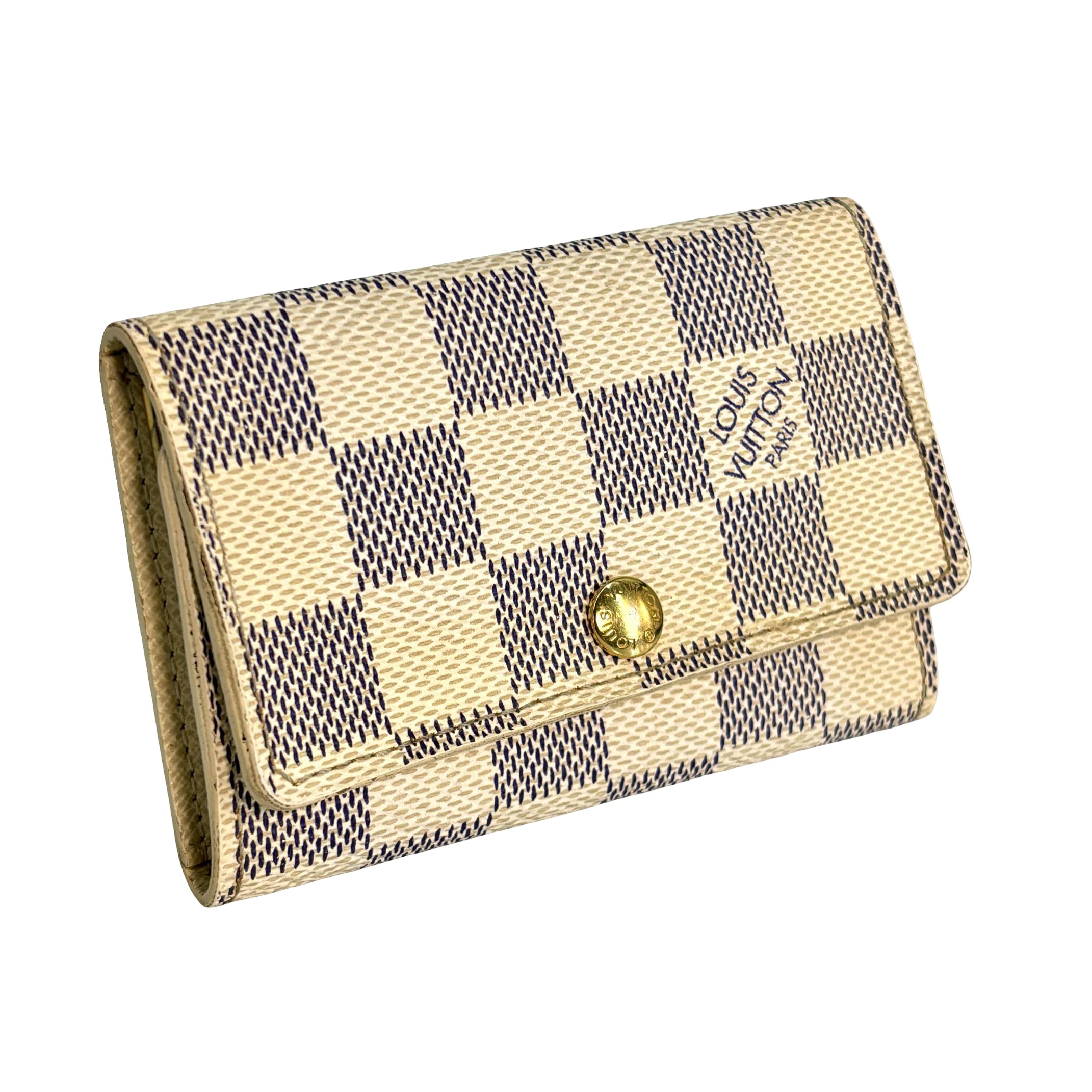 Louis Vuitton 6 Key Holder Damier Azur Canvas