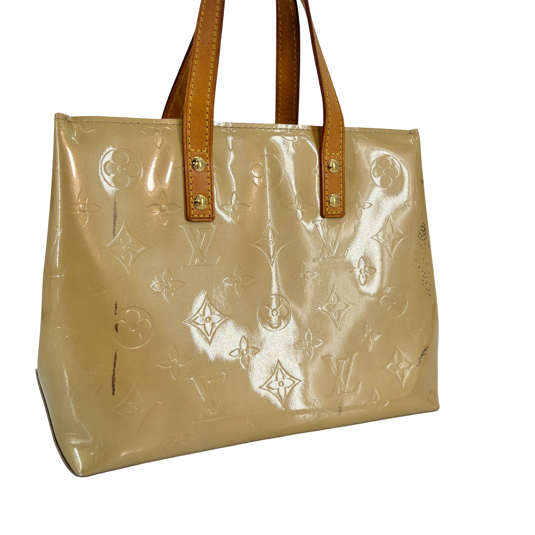 Louis Vuitton Reade PM Beige Vernis Leather