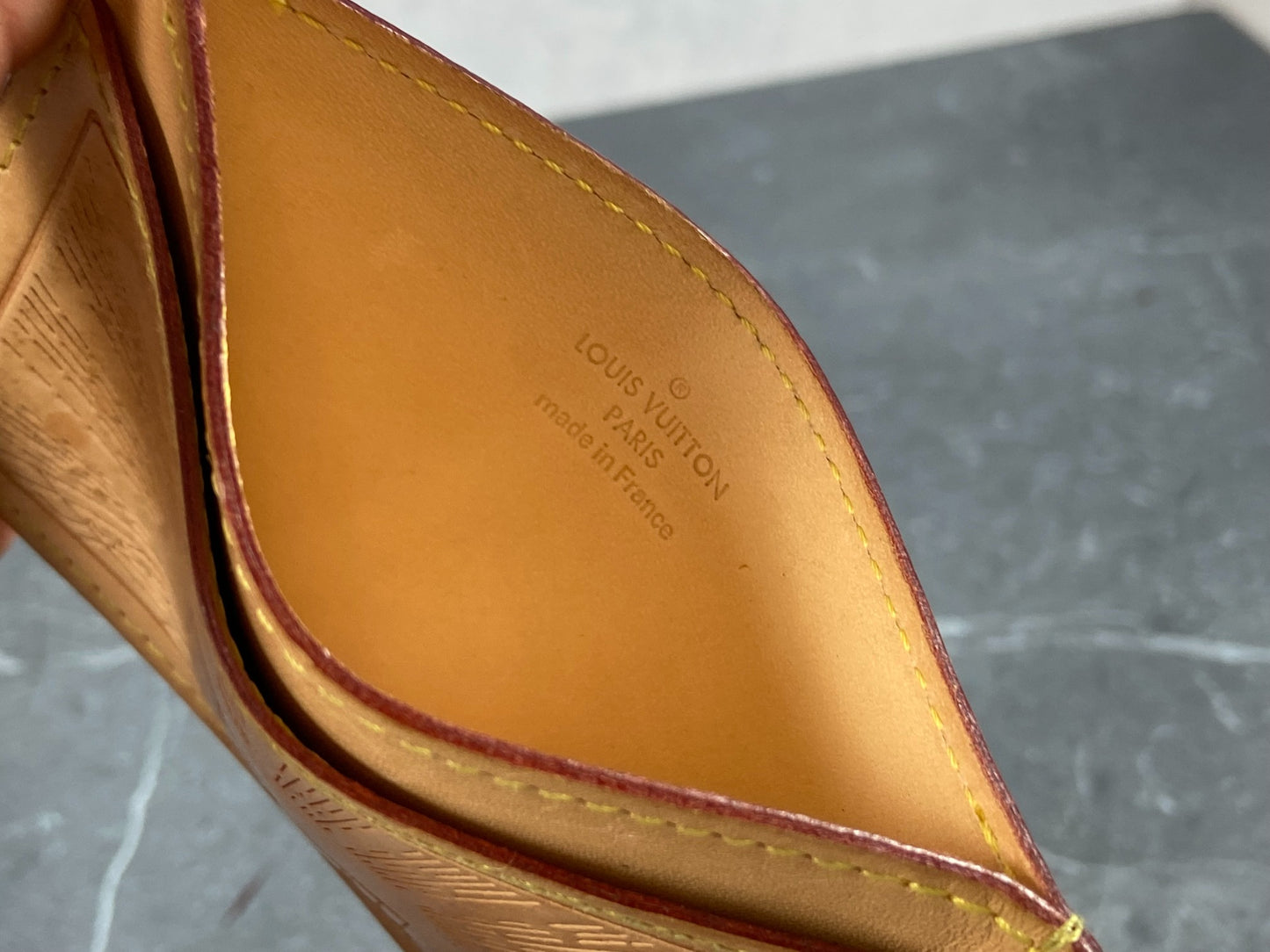 Louis Vuitton Earth Trunks Cardholder Beige Vachetta Leather