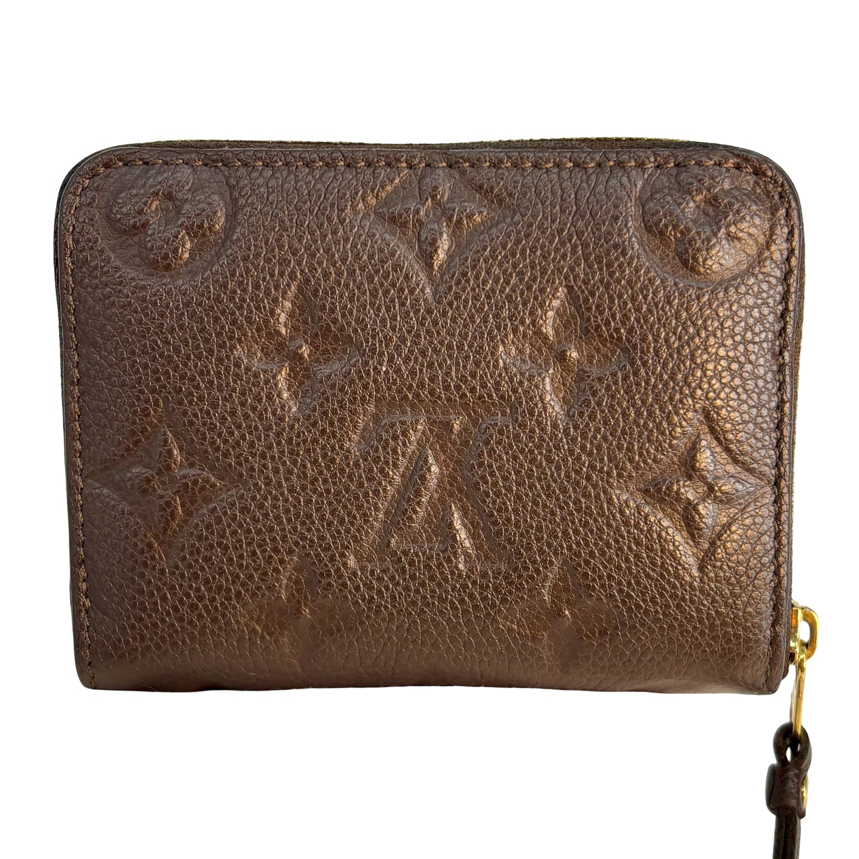 Louis Vuitton Zippy Compact Wallet Brown Monogram Empreinte Leather