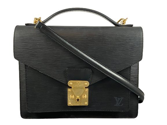 Louis Vuitton Monceau 28 Black Epi Leather