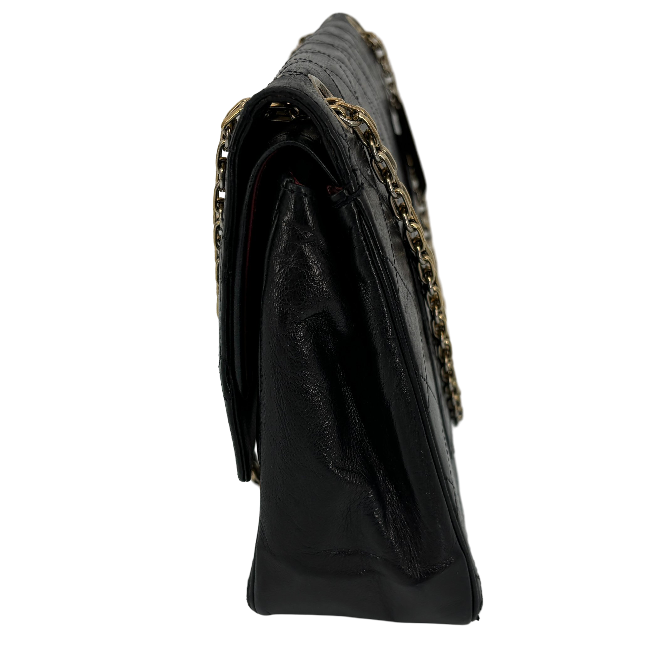 Chanel Timeless Classique Double Flap Bag Black Matelasse Leather Me