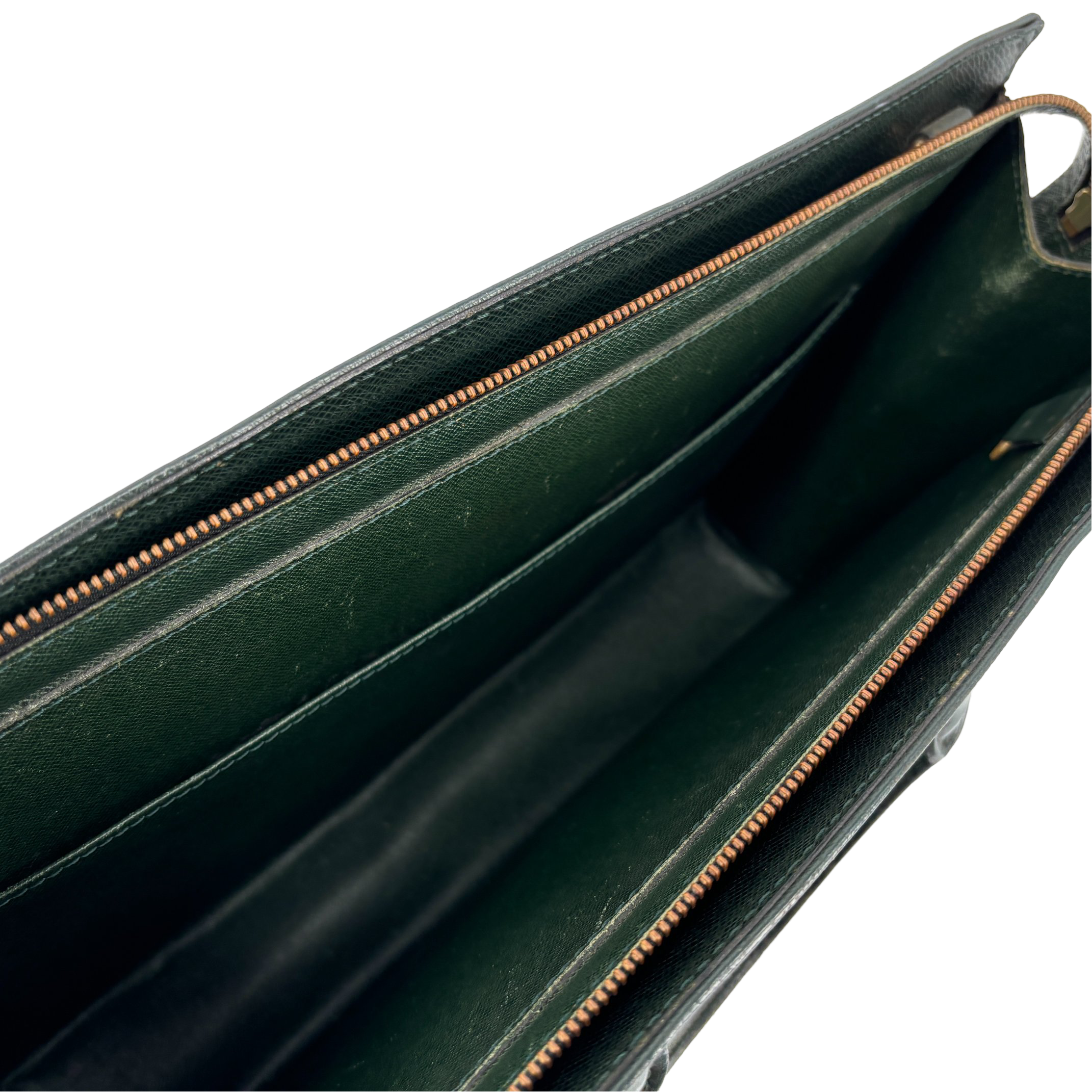 Louis Vuitton Porte Documents Voyage Epicea Green Taiga Leather