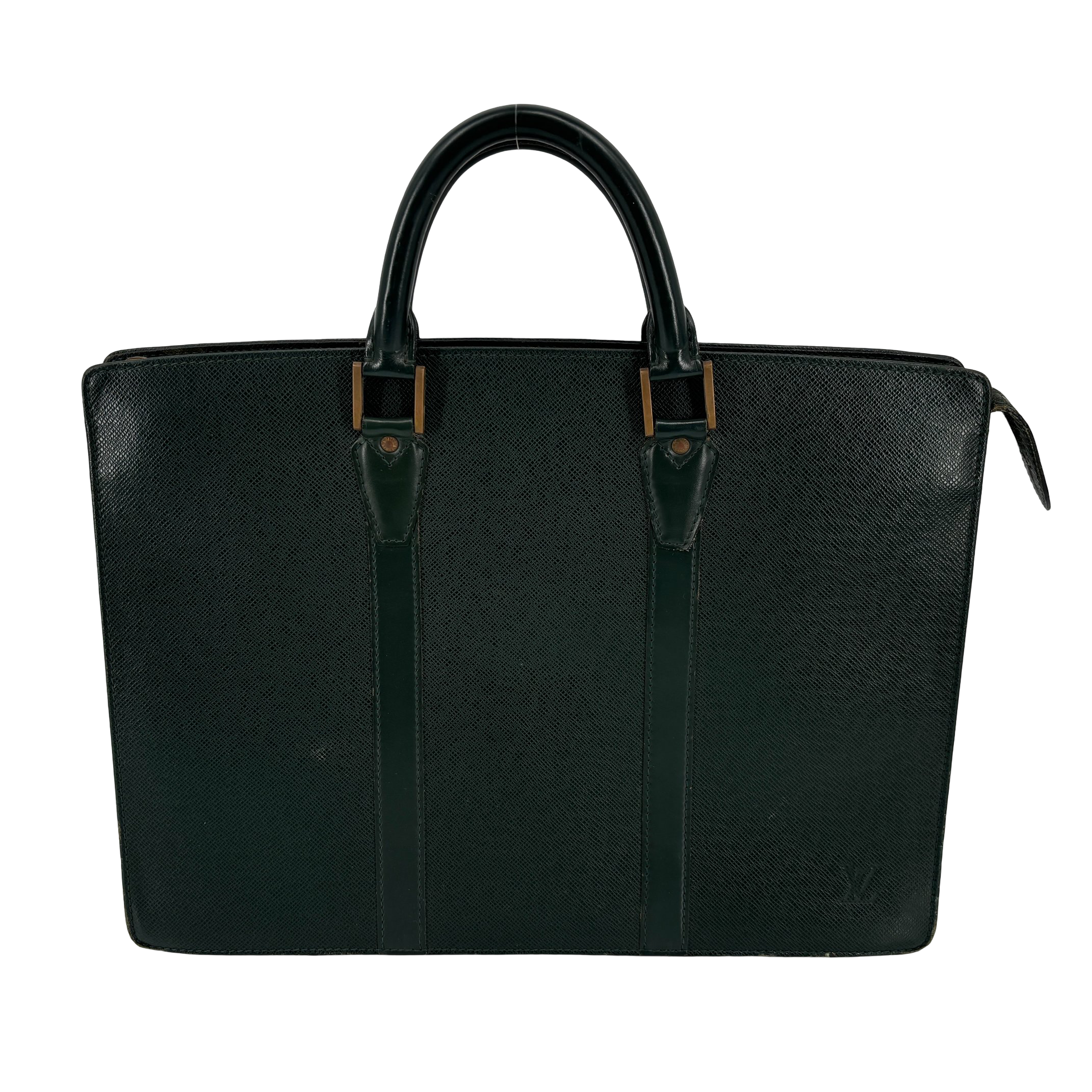 Louis Vuitton Porte Documents Voyage Epicea Green Taiga Leather