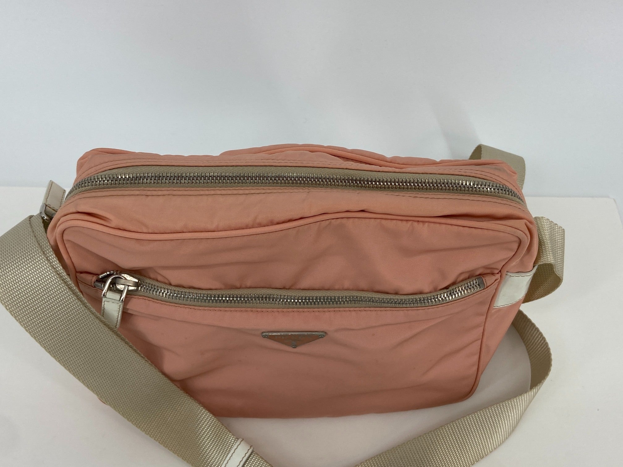 Prada BT0167 Vela Sport Nylon Shoulder / Messenger Bag Pink incl. Dustbag