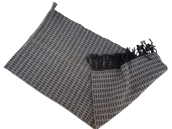 Fendi Zucca Wool Scarf Grey