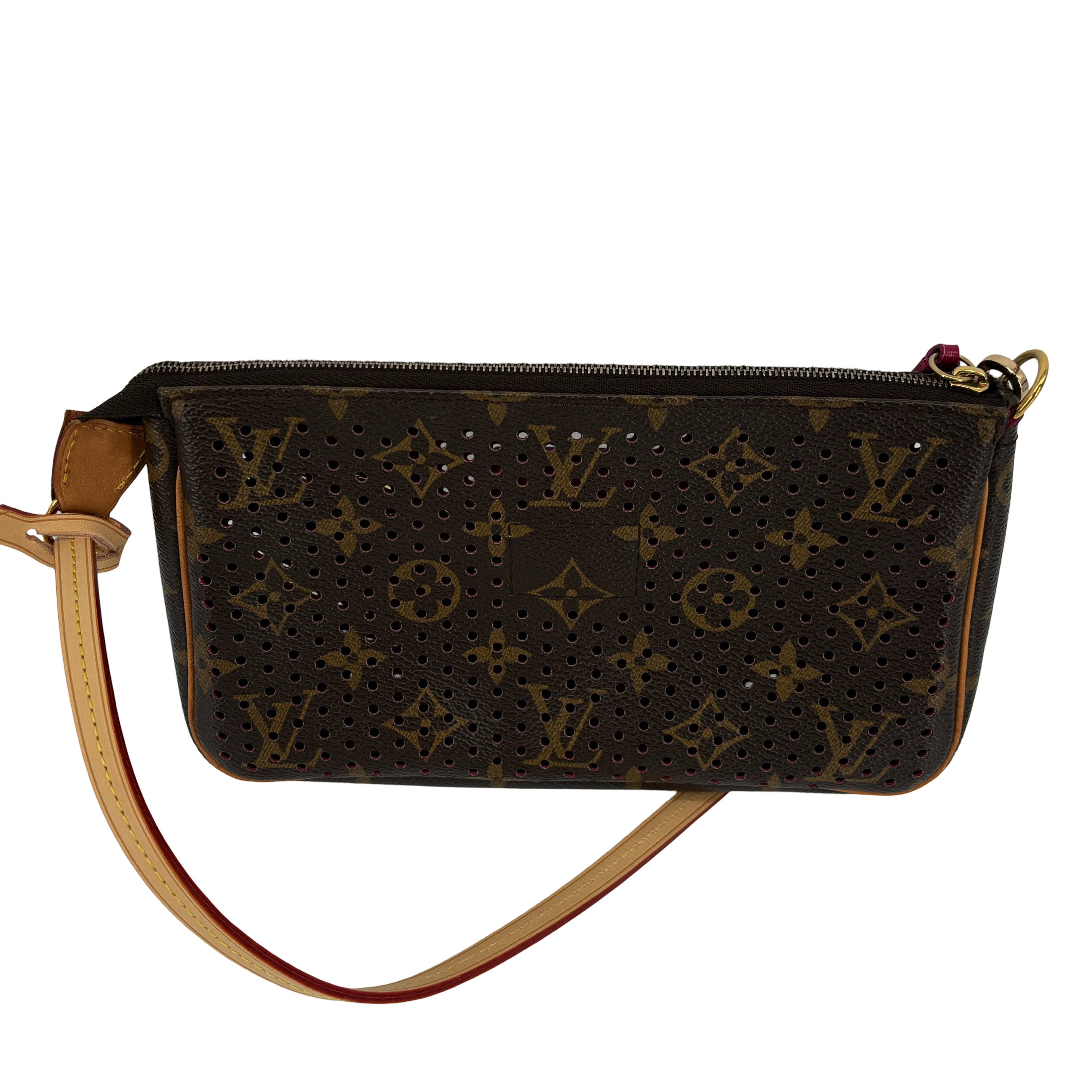 Louis Vuitton Perforated Pochette Accessoires Monogram Canvas Fuchsia