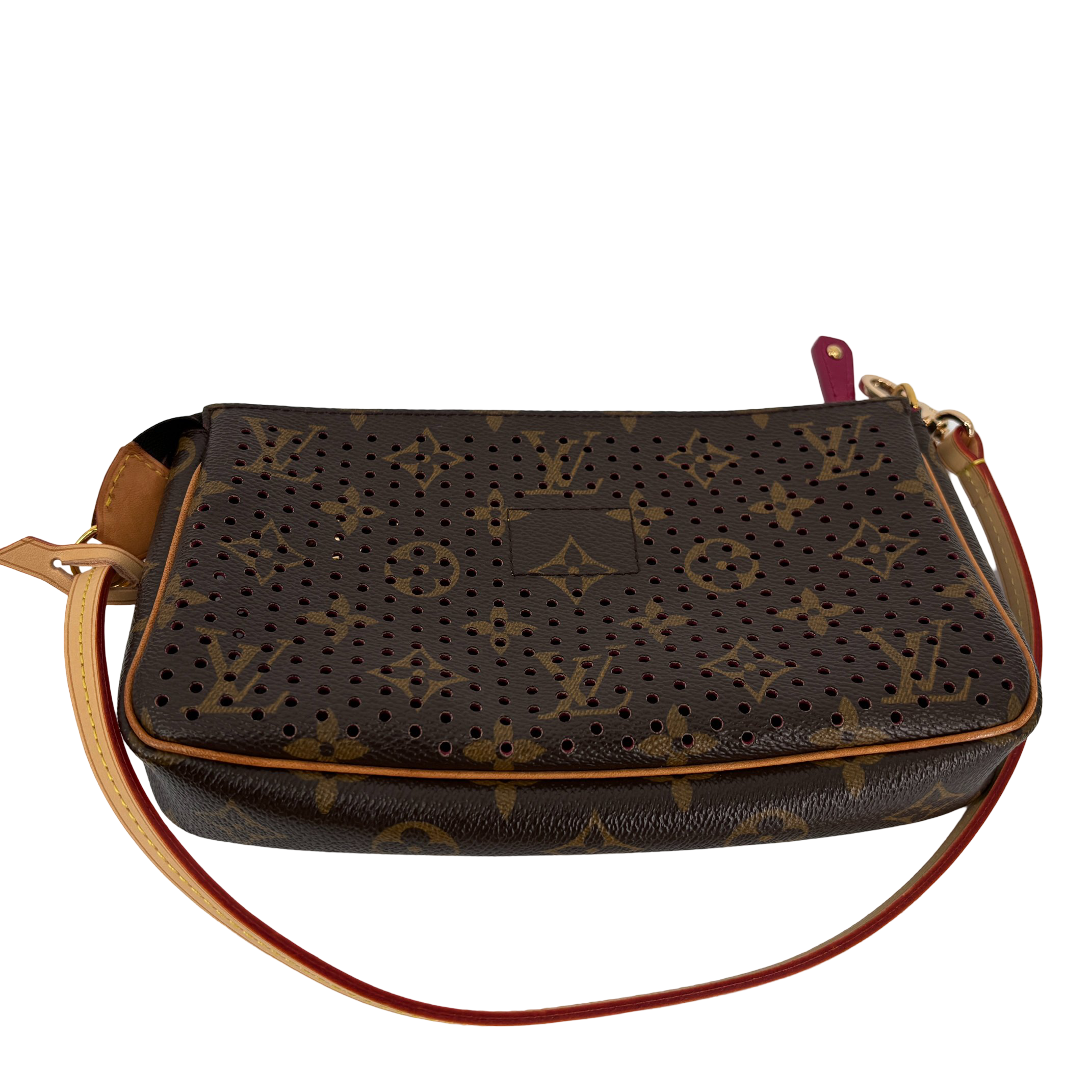 Louis Vuitton Perforated Pochette Accessoires Monogram Canvas Fuchsia