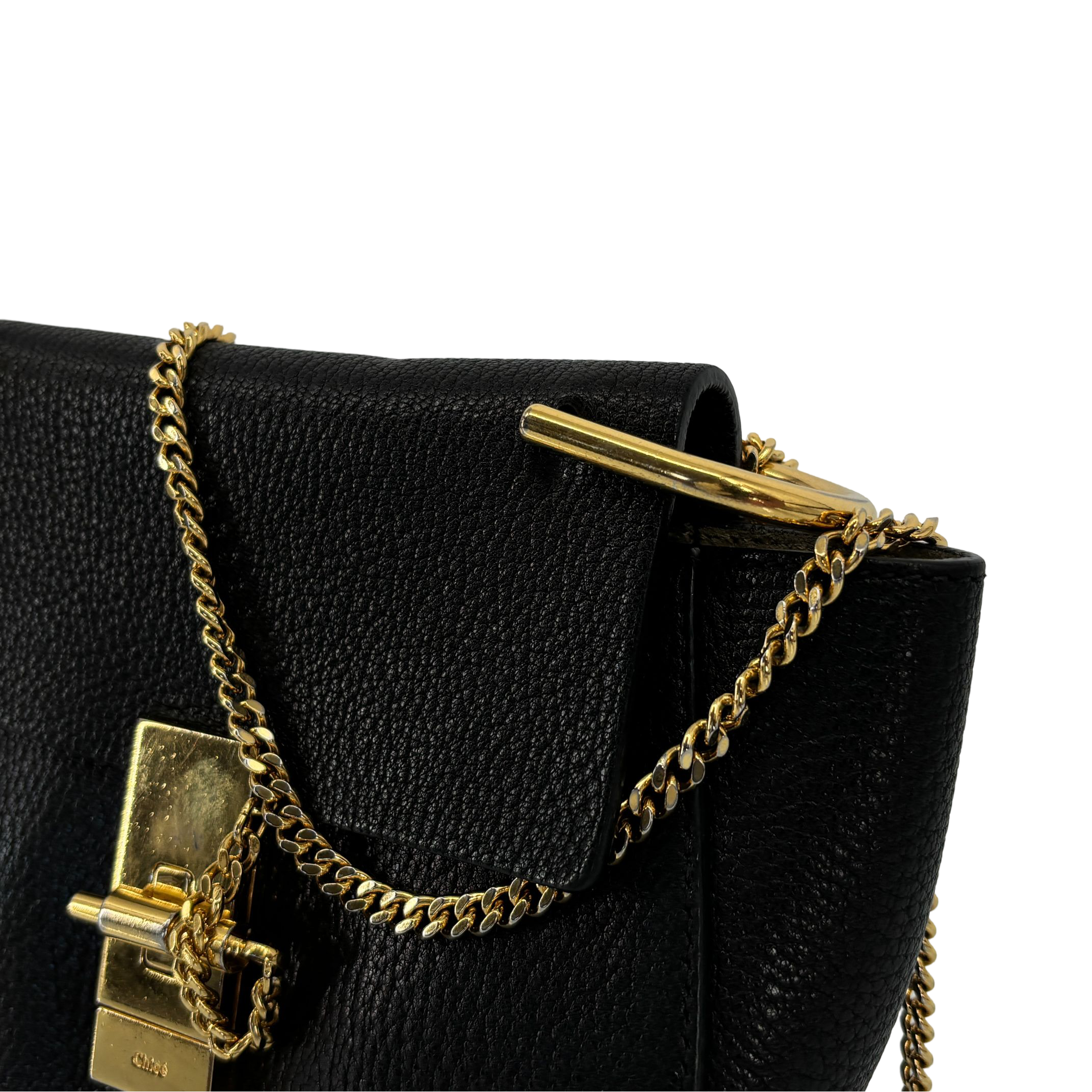 Chloé Drew Shoulder / Crossbody Bag Black Leahter incl. Dustbag