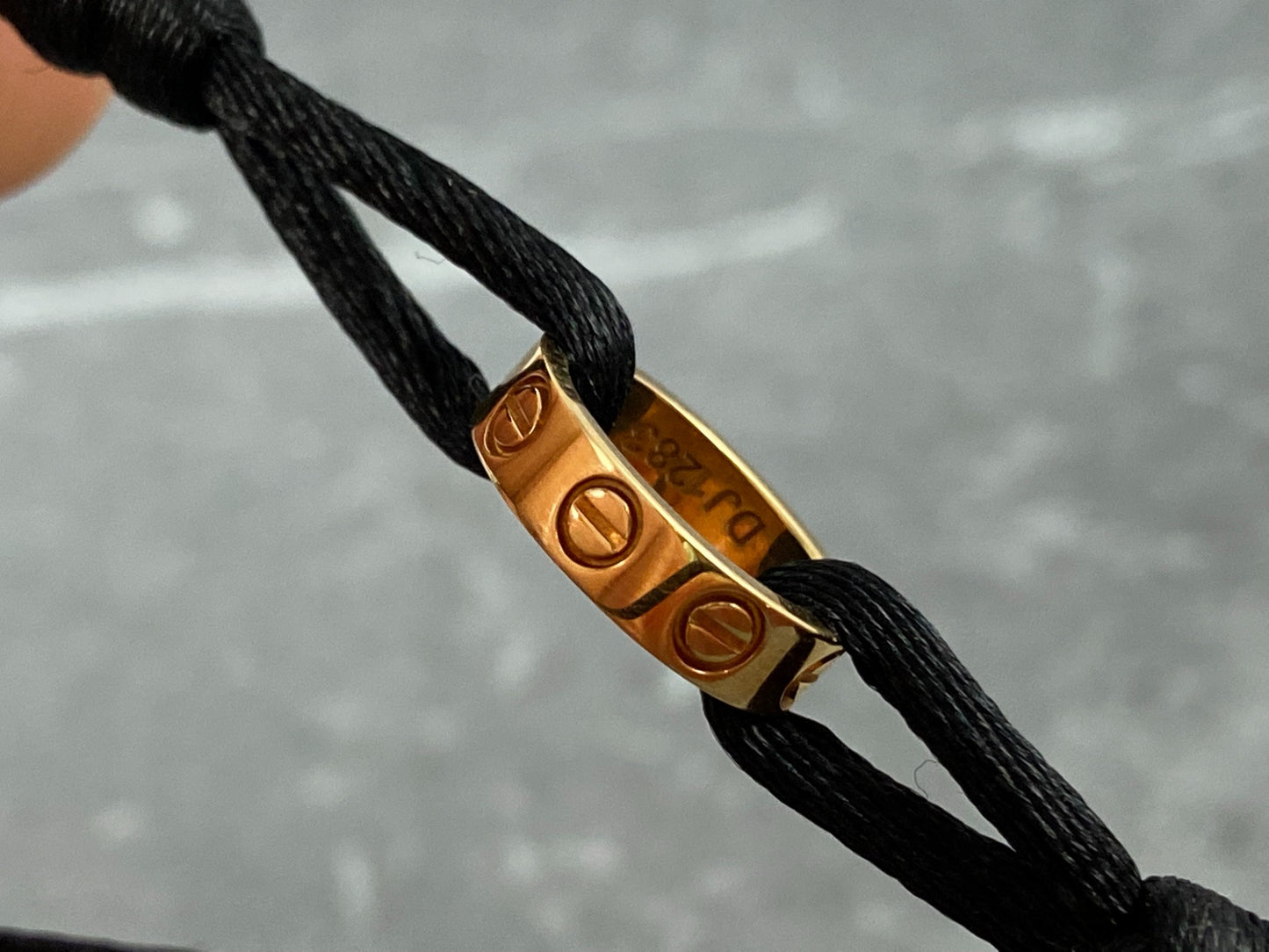 Cartier Love Cord Bracelet 18K Gold & Black