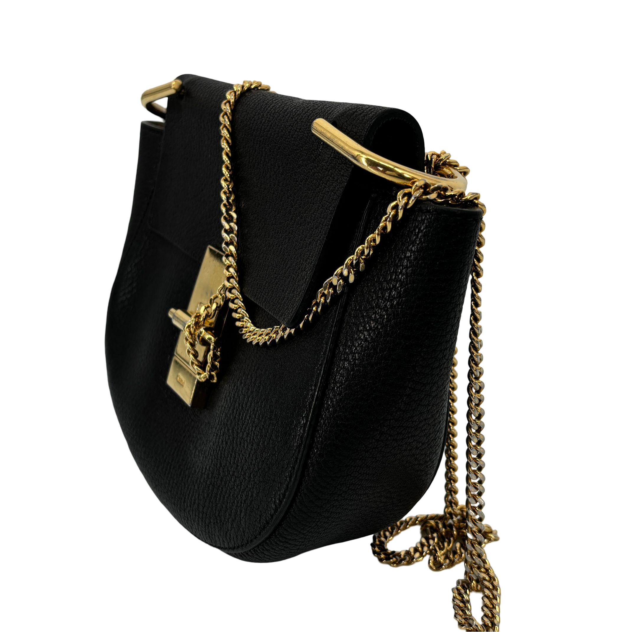 Chloé Drew Shoulder / Crossbody Bag Black Leahter incl. Dustbag