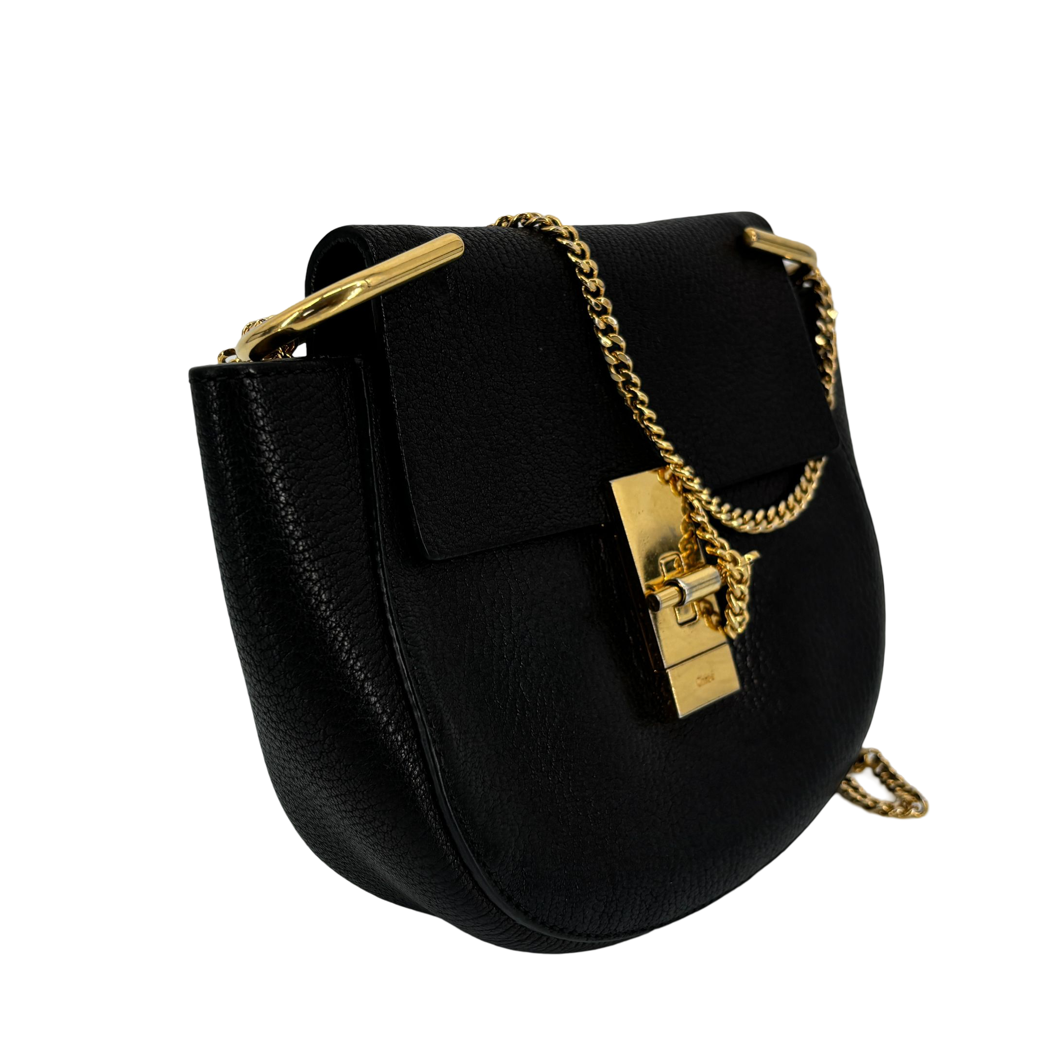 Chloé Drew Shoulder / Crossbody Bag Black Leahter incl. Dustbag