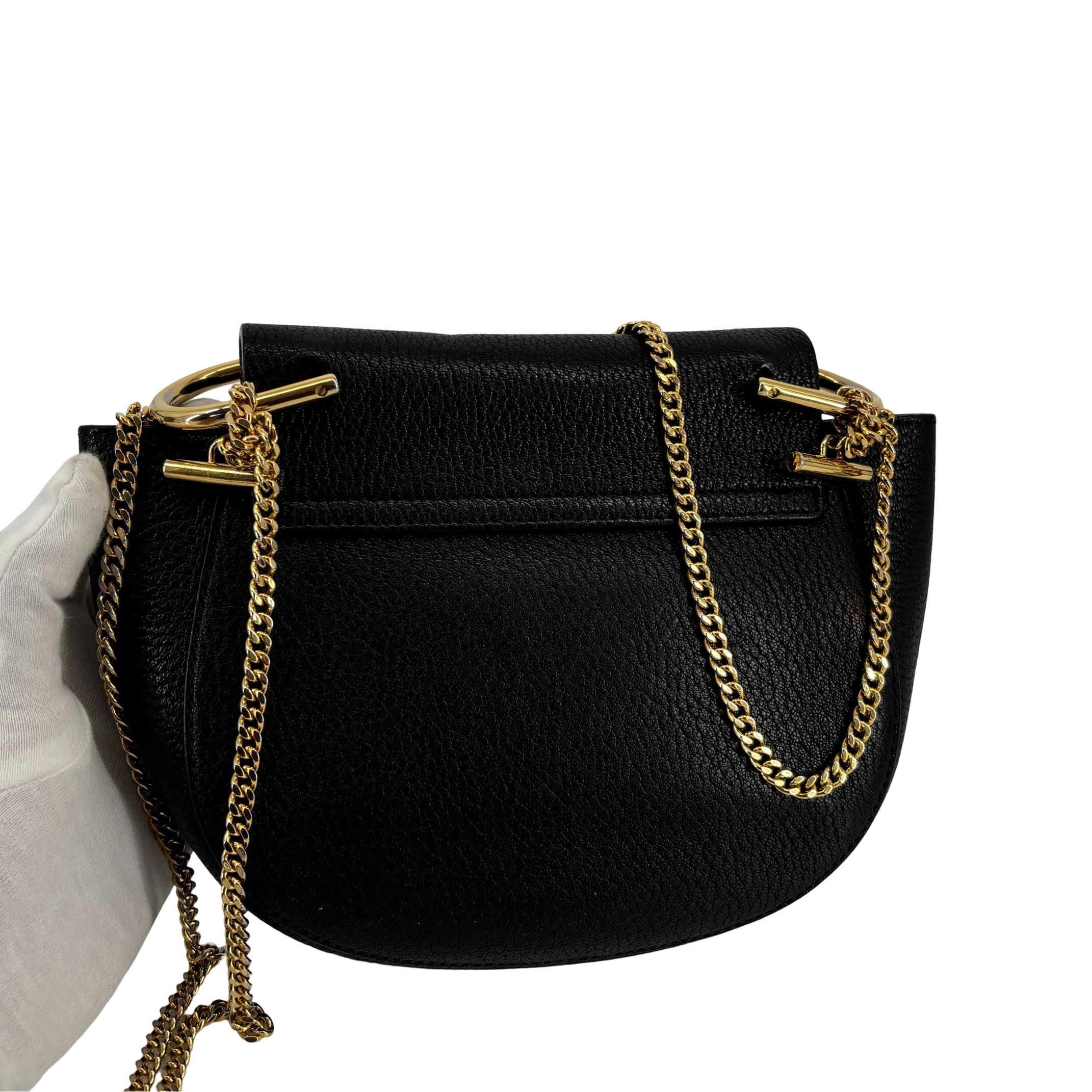 Chloé Drew Shoulder / Crossbody Bag Black Leahter incl. Dustbag