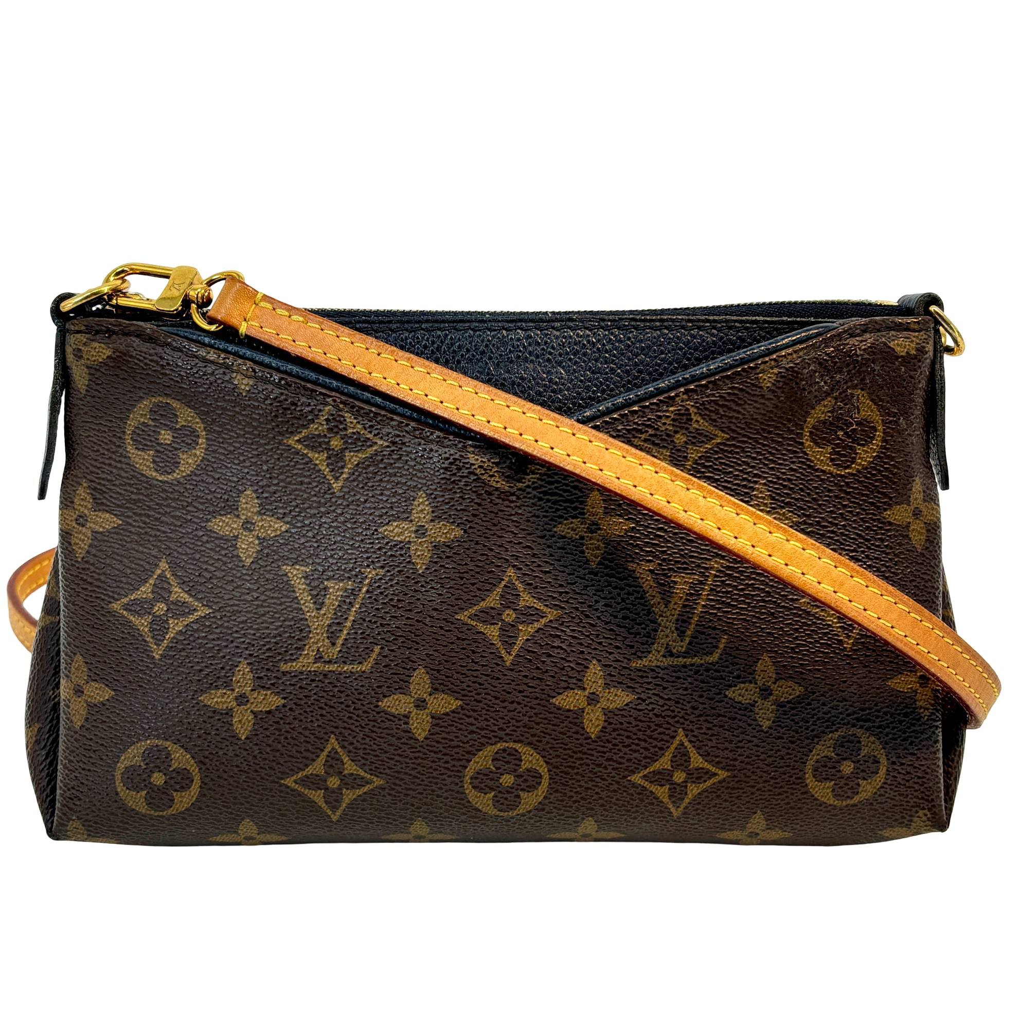 Louis Vuitton Pallas Clutch Crossbody Bag Monogram Canvas