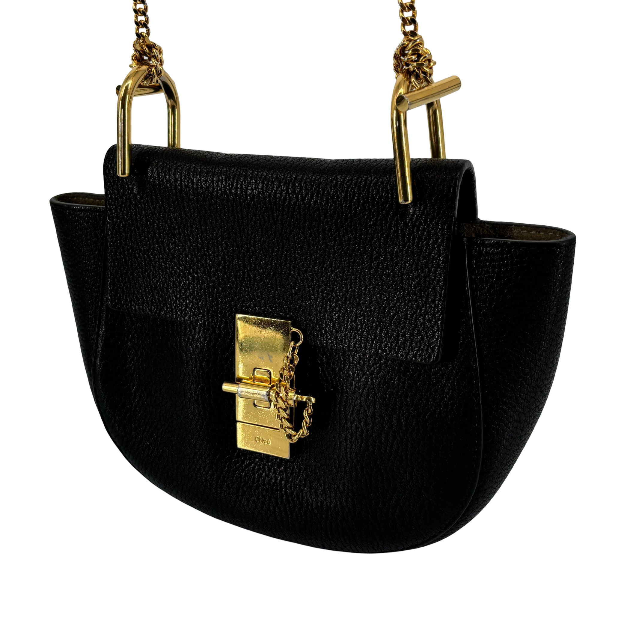 Chloé Drew Shoulder / Crossbody Bag Black Leahter incl. Dustbag