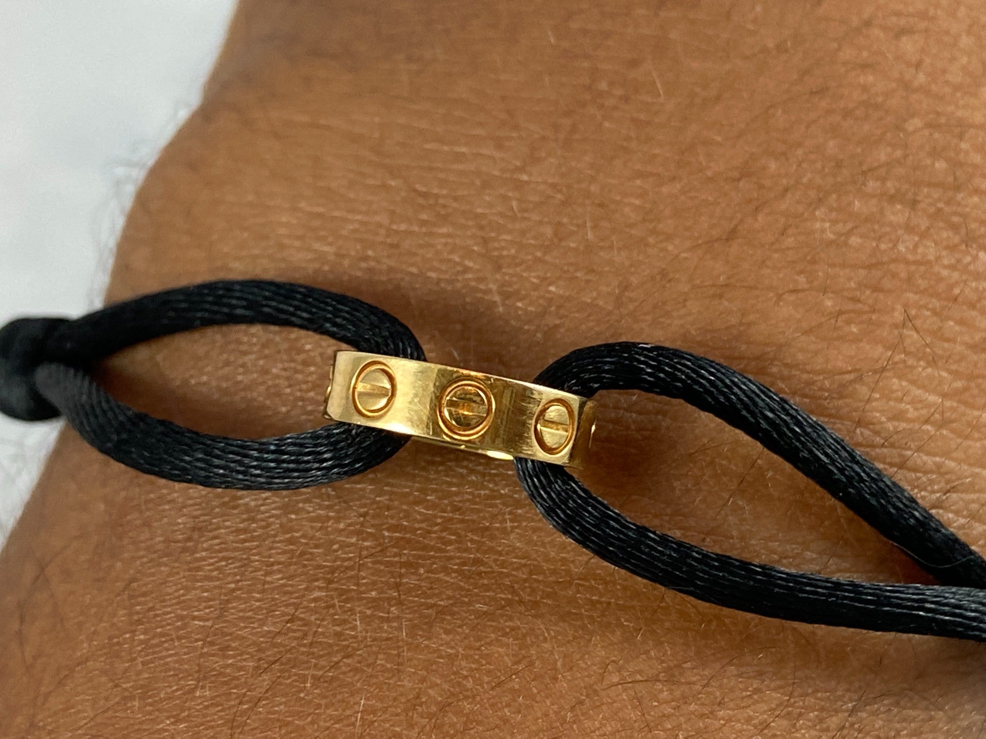 Cartier Love Cord Bracelet 18K Gold &amp; Black