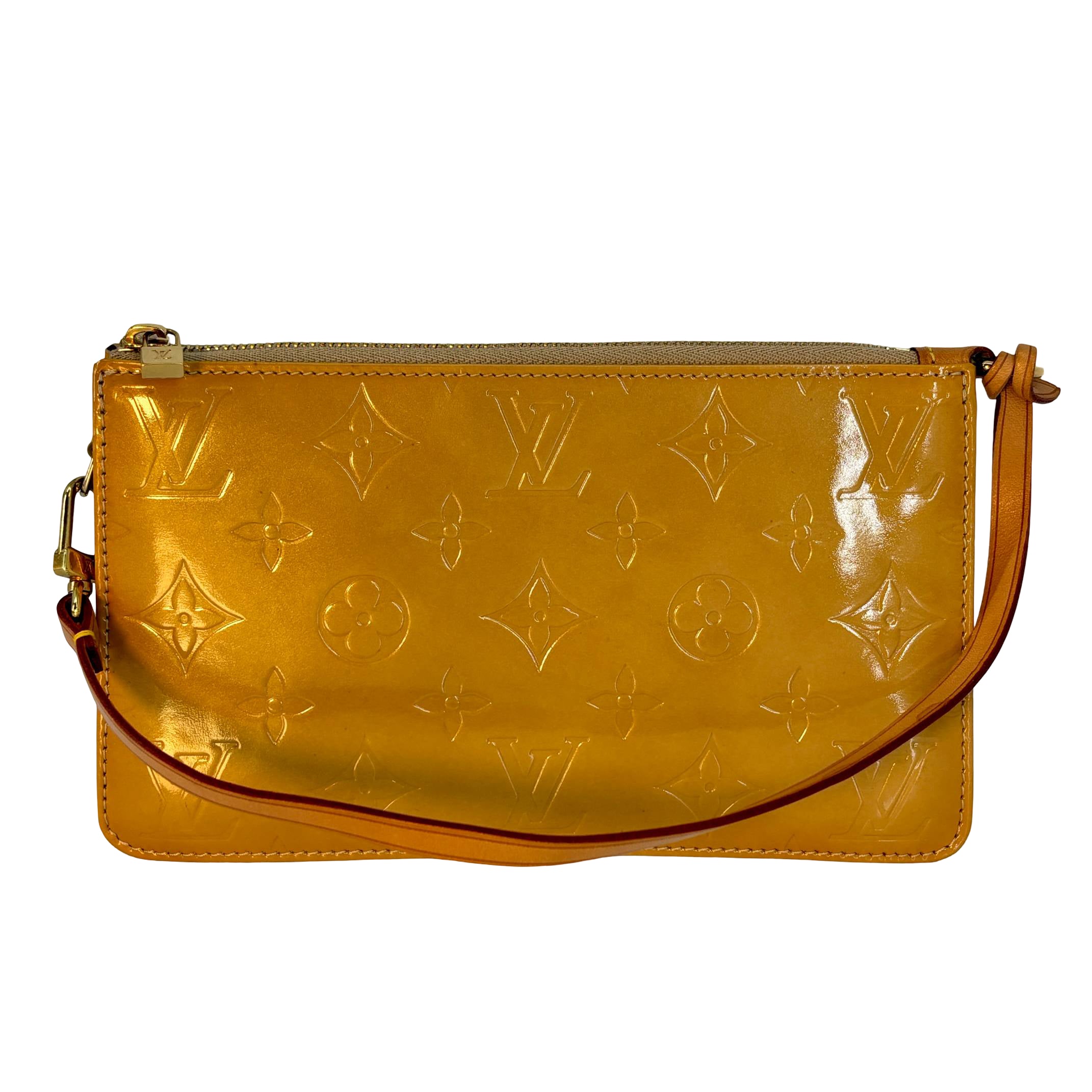 Louis Vuitton Pochette Lexington Yellow Vernis Monogram Leather