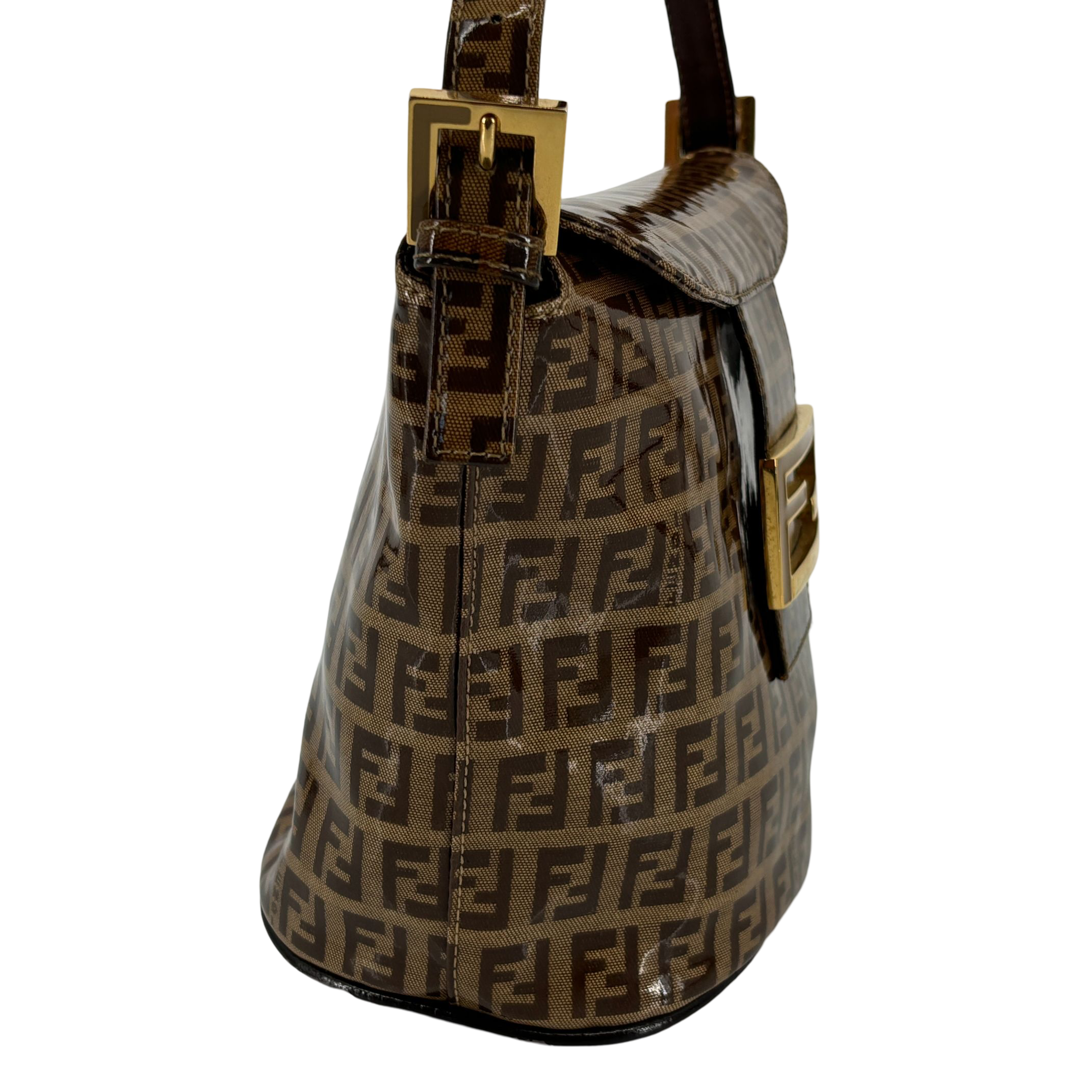 Fendi Flap Bag Brown Zucchino Monogram incl. Dustbag