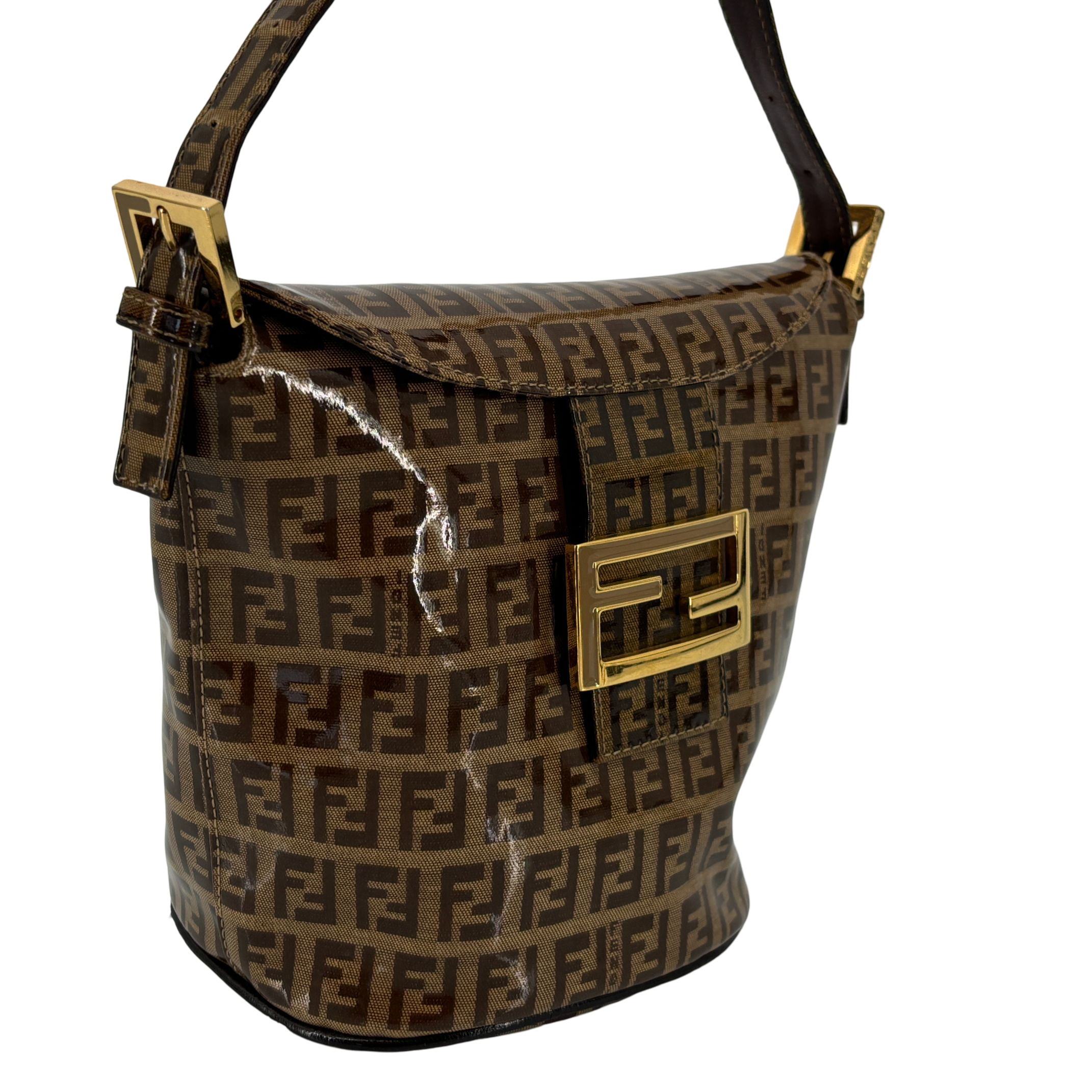 Fendi Flap Bag Brown Zucchino Monogram incl. Dustbag