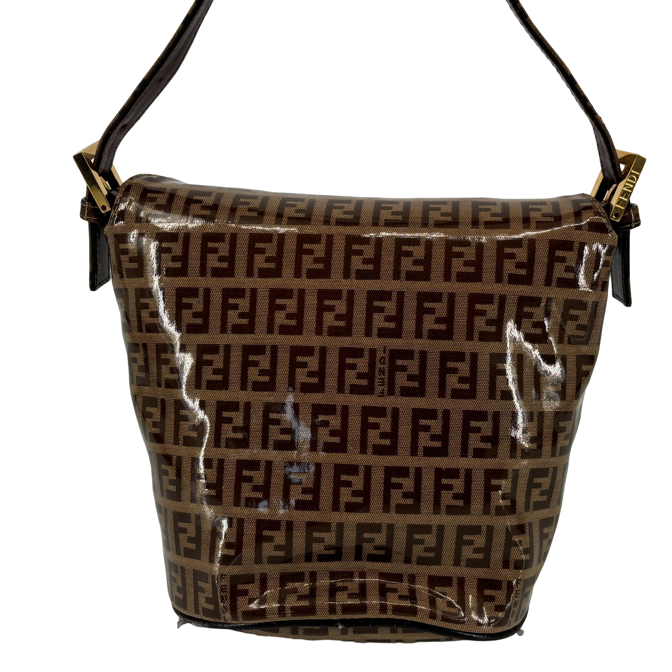 Fendi Flap Bag Brown Zucchino Monogram incl. Dustbag