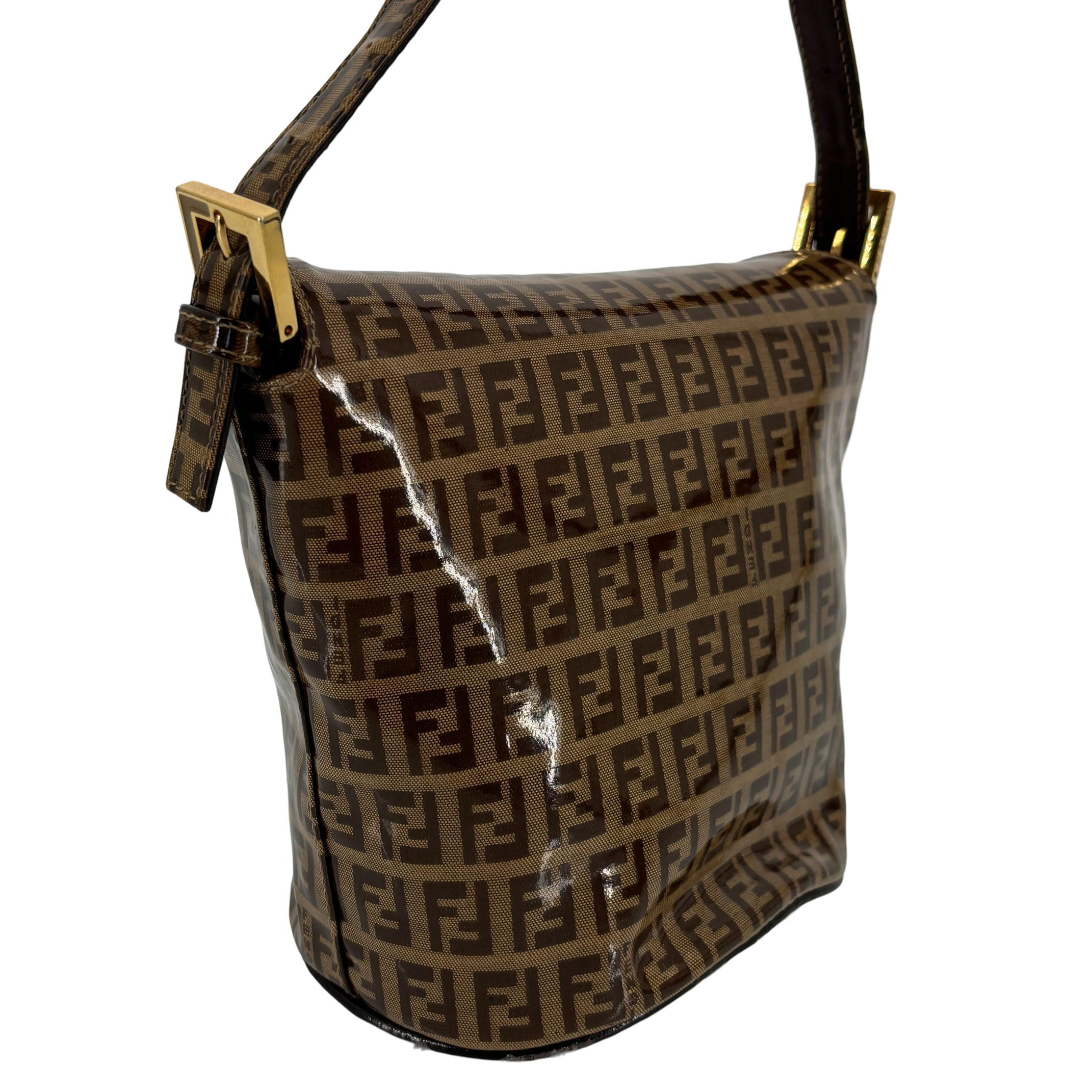 Fendi Flap Bag Brown Zucchino Monogram incl. Dustbag