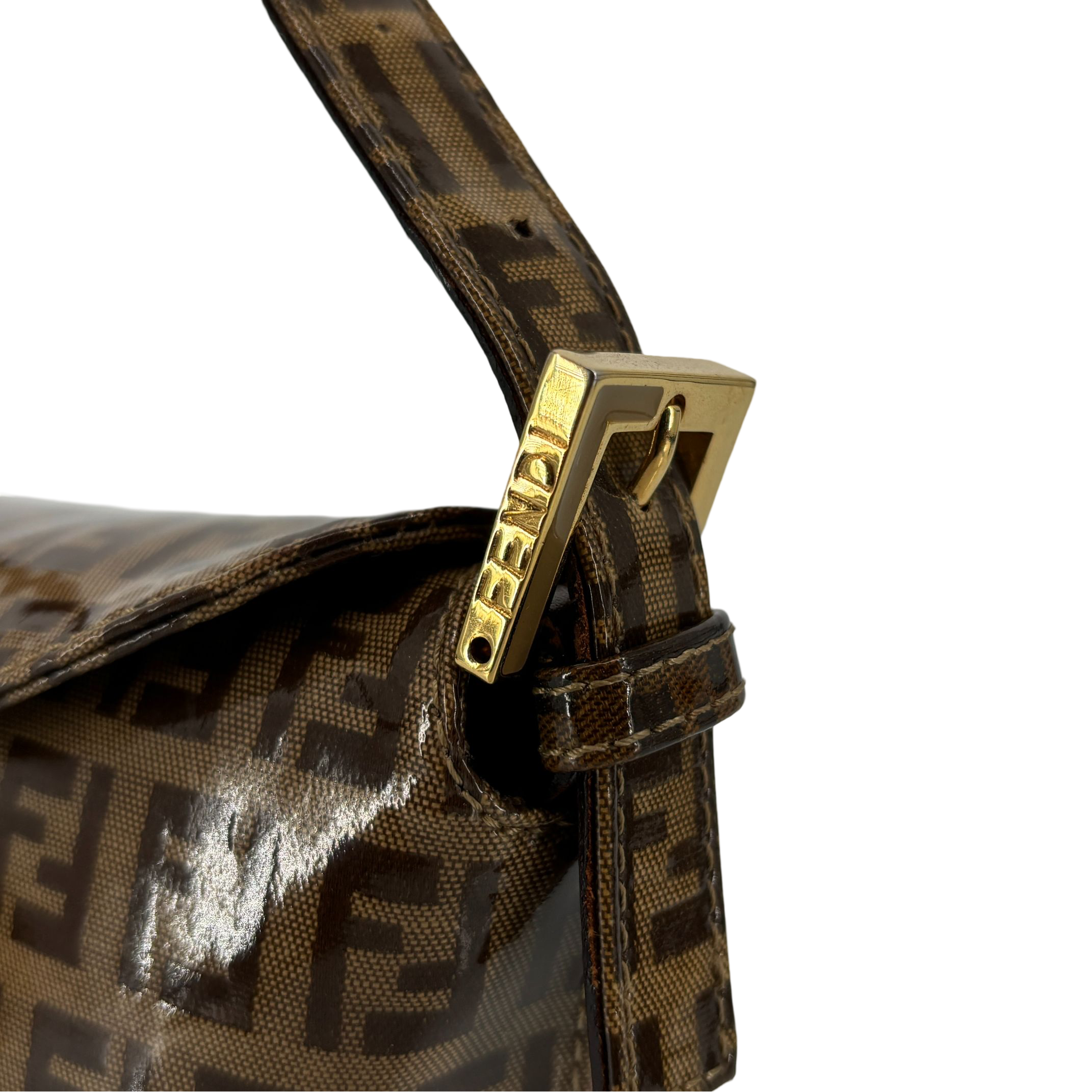 Fendi Flap Bag Brown Zucchino Monogram incl. Dustbag