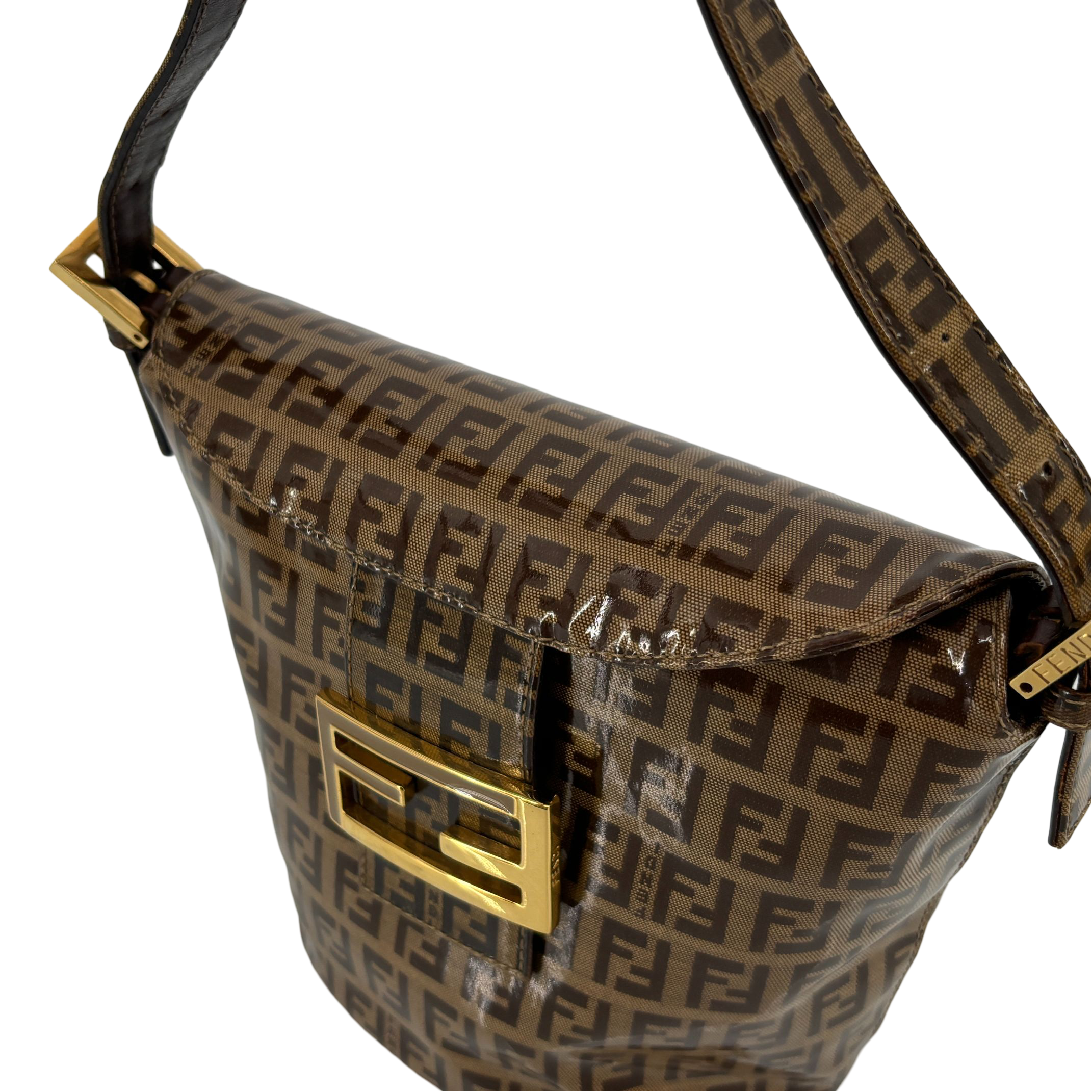 Fendi Flap Bag Brown Zucchino Monogram incl. Dustbag