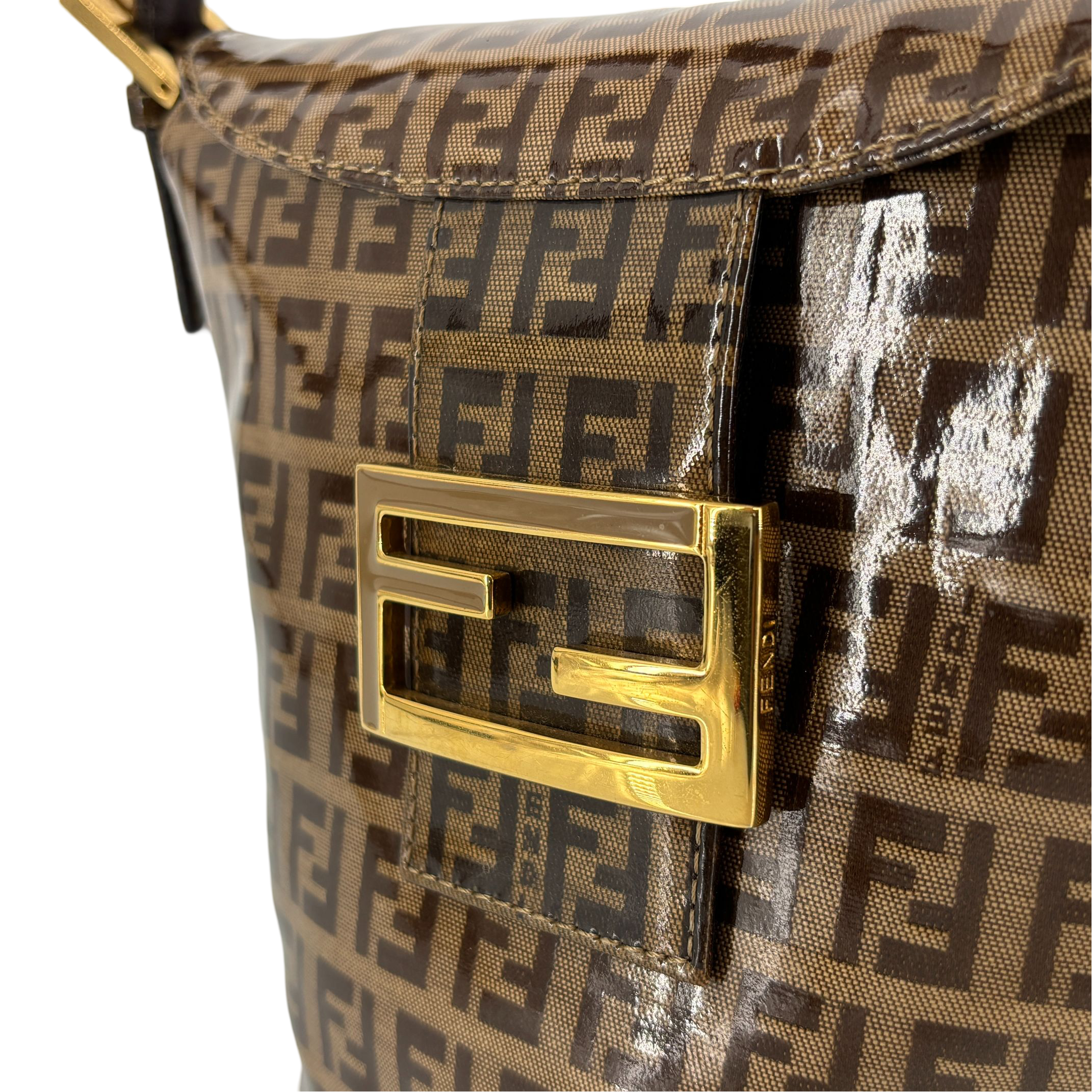 Fendi Flap Bag Brown Zucchino Monogram incl. Dustbag