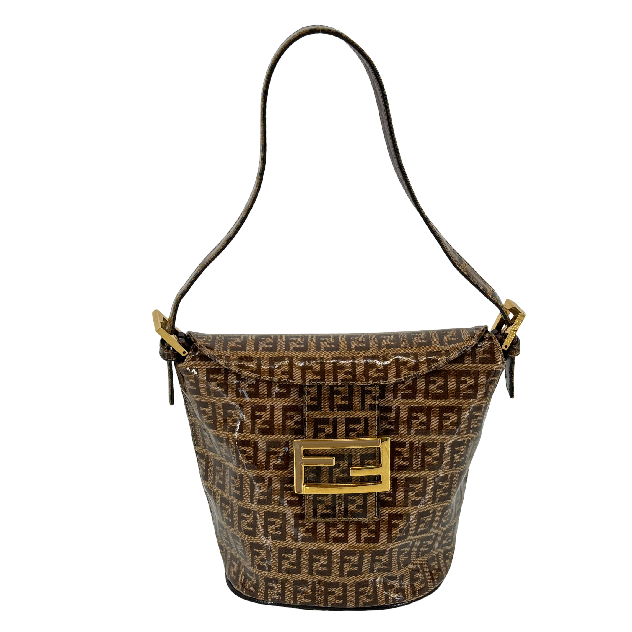 Fendi Flap Bag Brown Zucchino Monogram incl. Dustbag