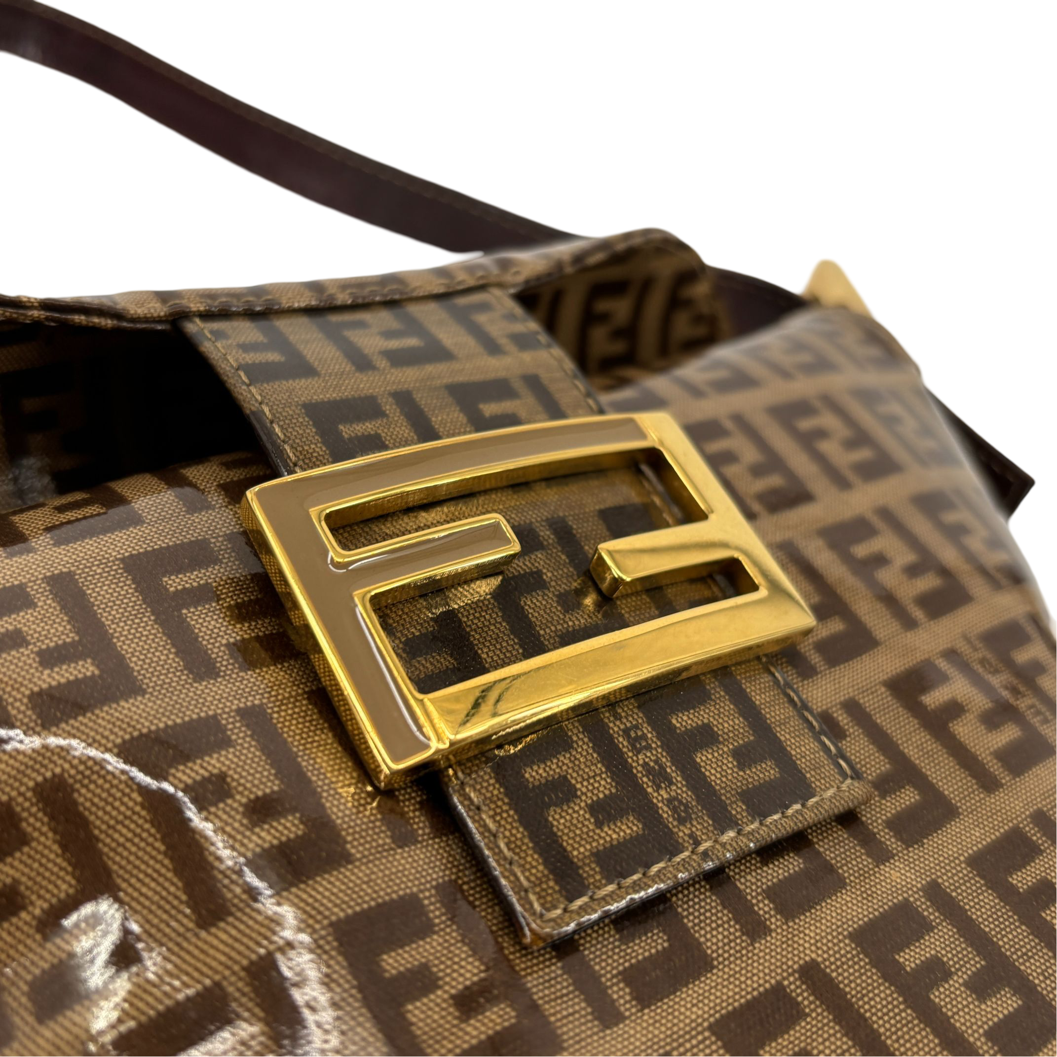 Fendi Flap Bag Brown Zucchino Monogram incl. Dustbag