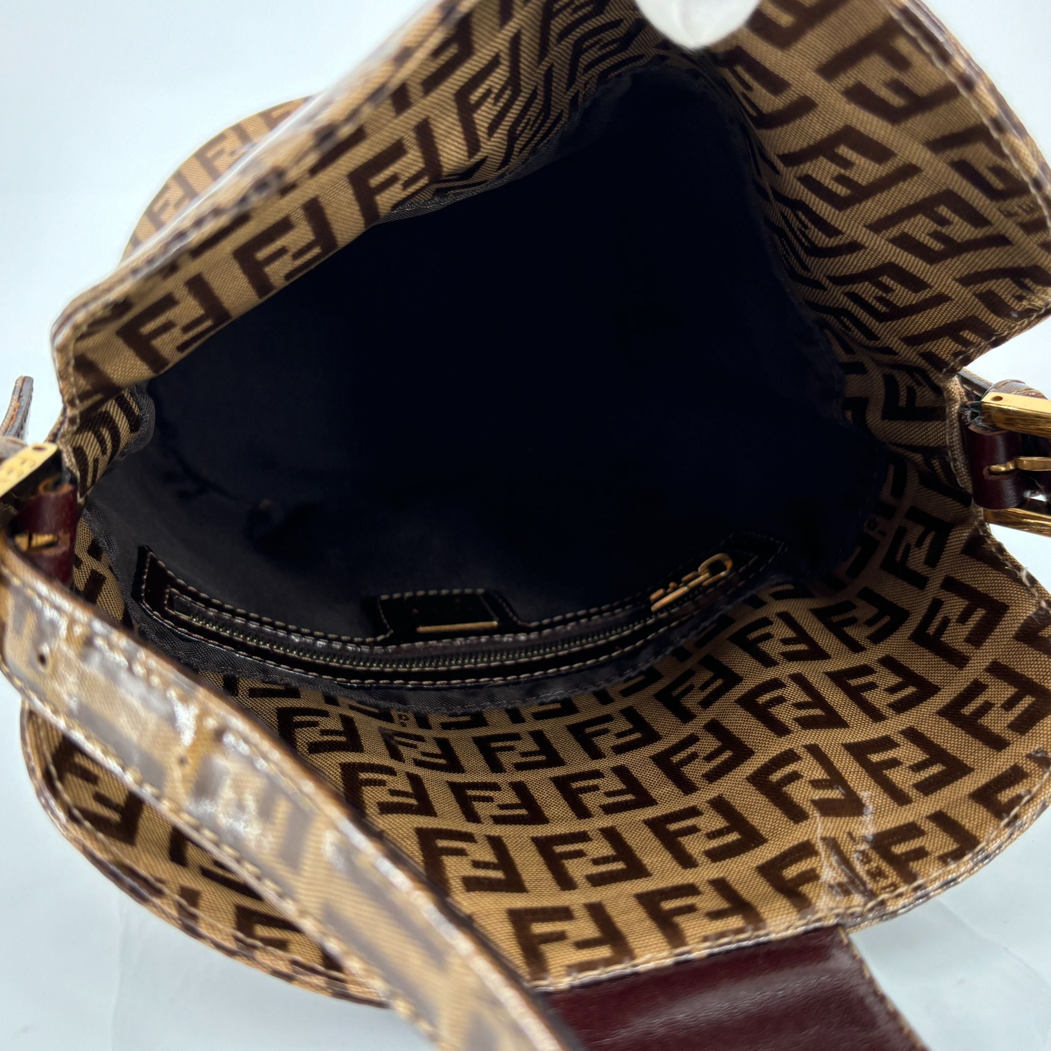 Fendi Flap Bag Brown Zucchino Monogram incl. Dustbag